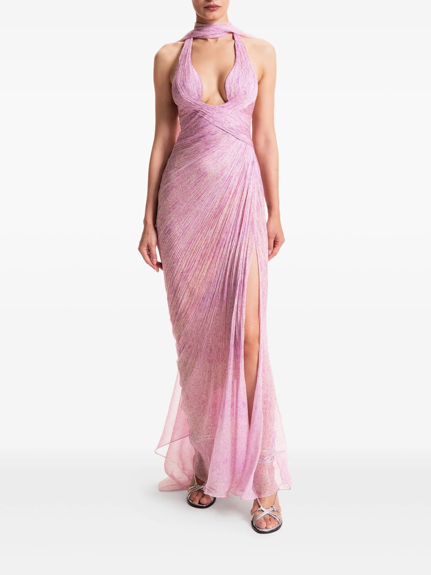 Milagros halterneck maxi dress