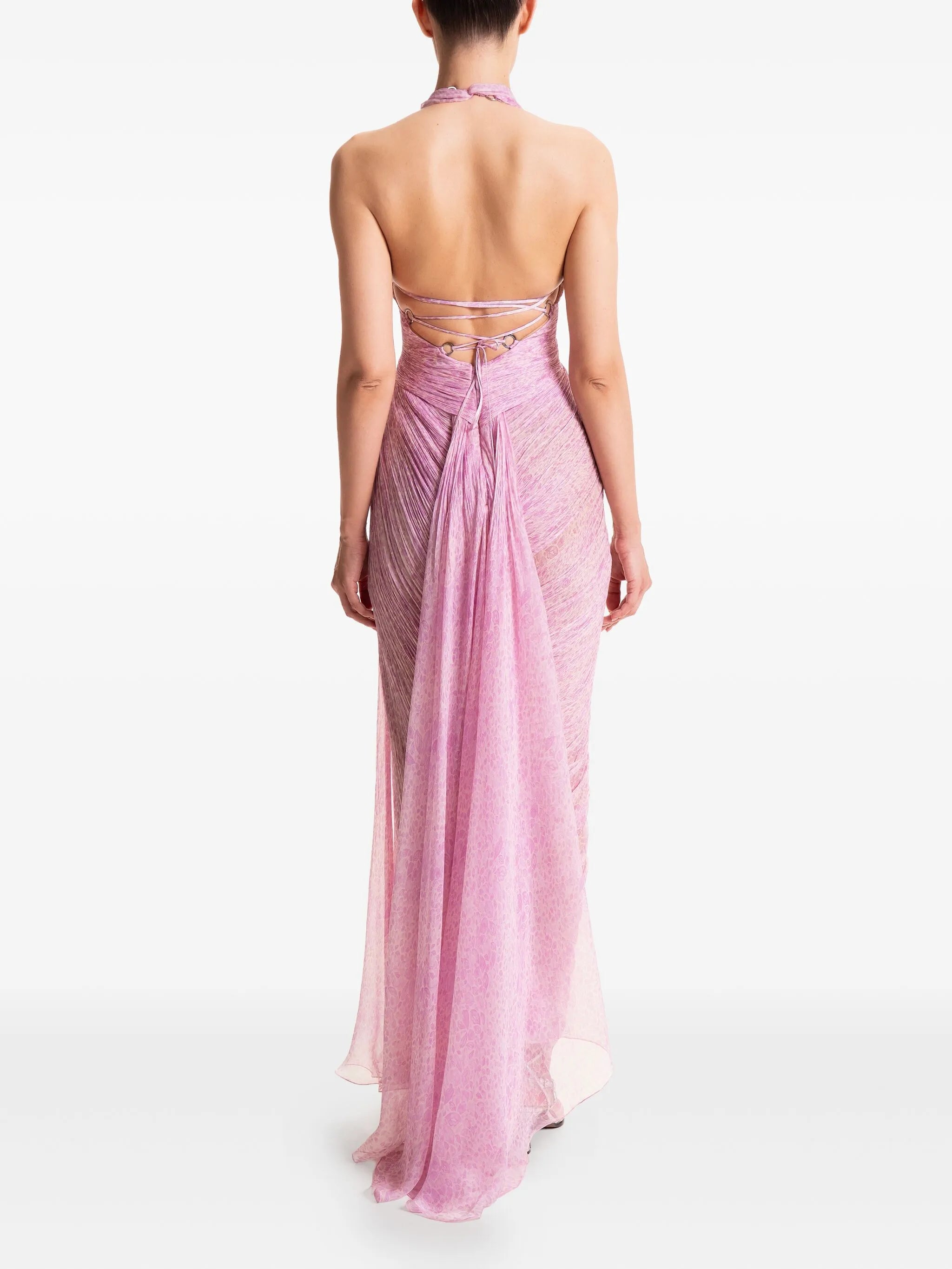 Milagros halterneck maxi dress