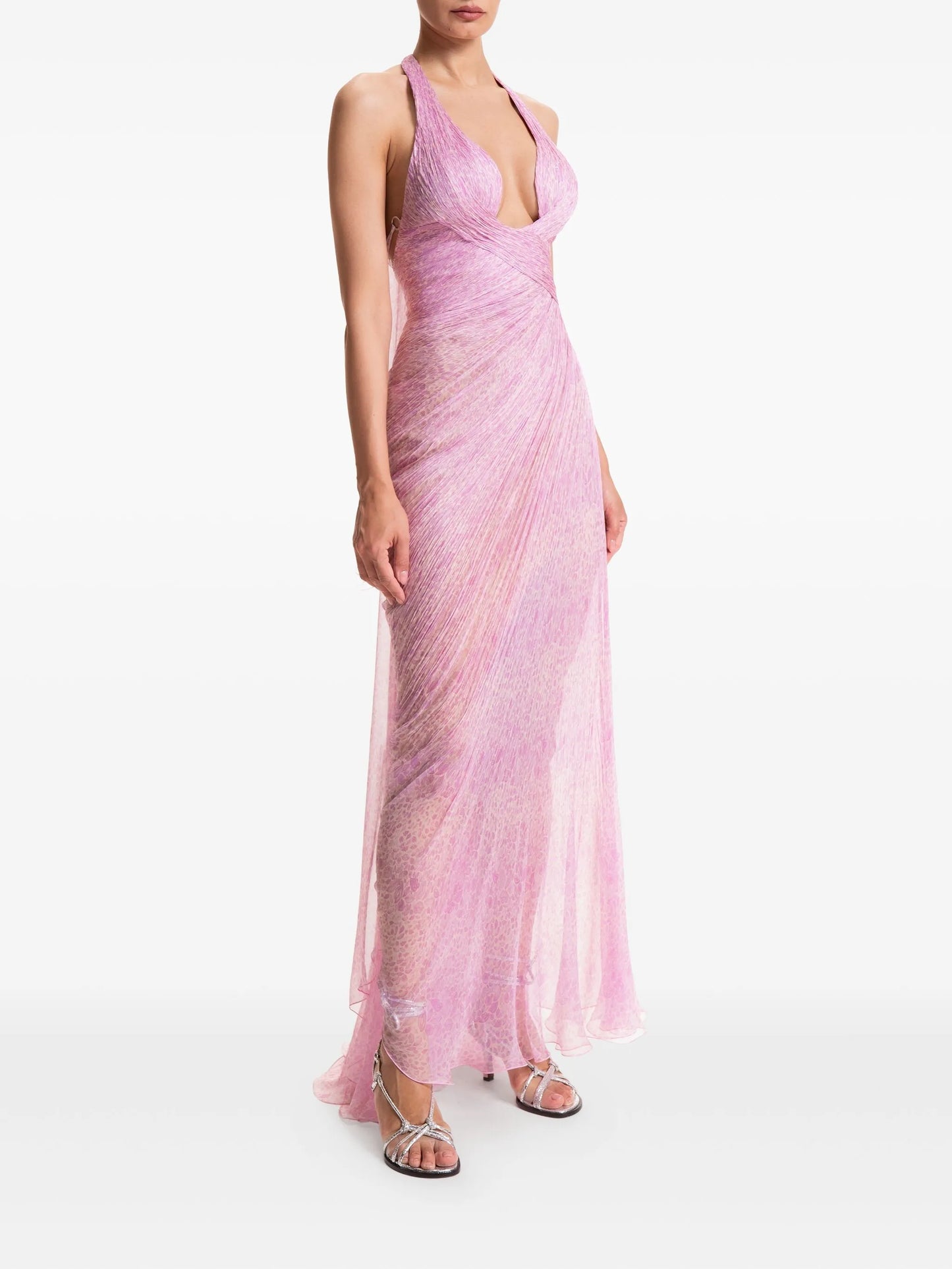 Milagros halterneck maxi dress