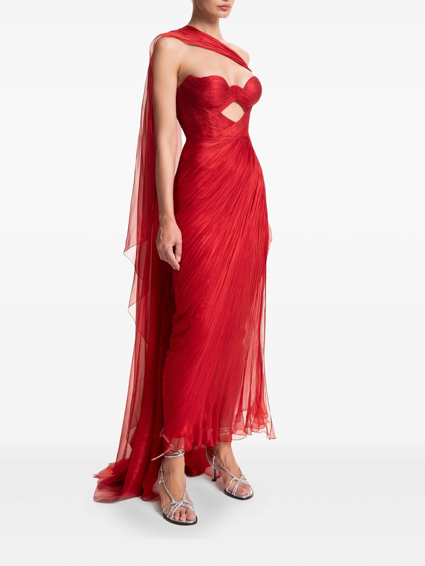 Yasmine cut-out draped gown