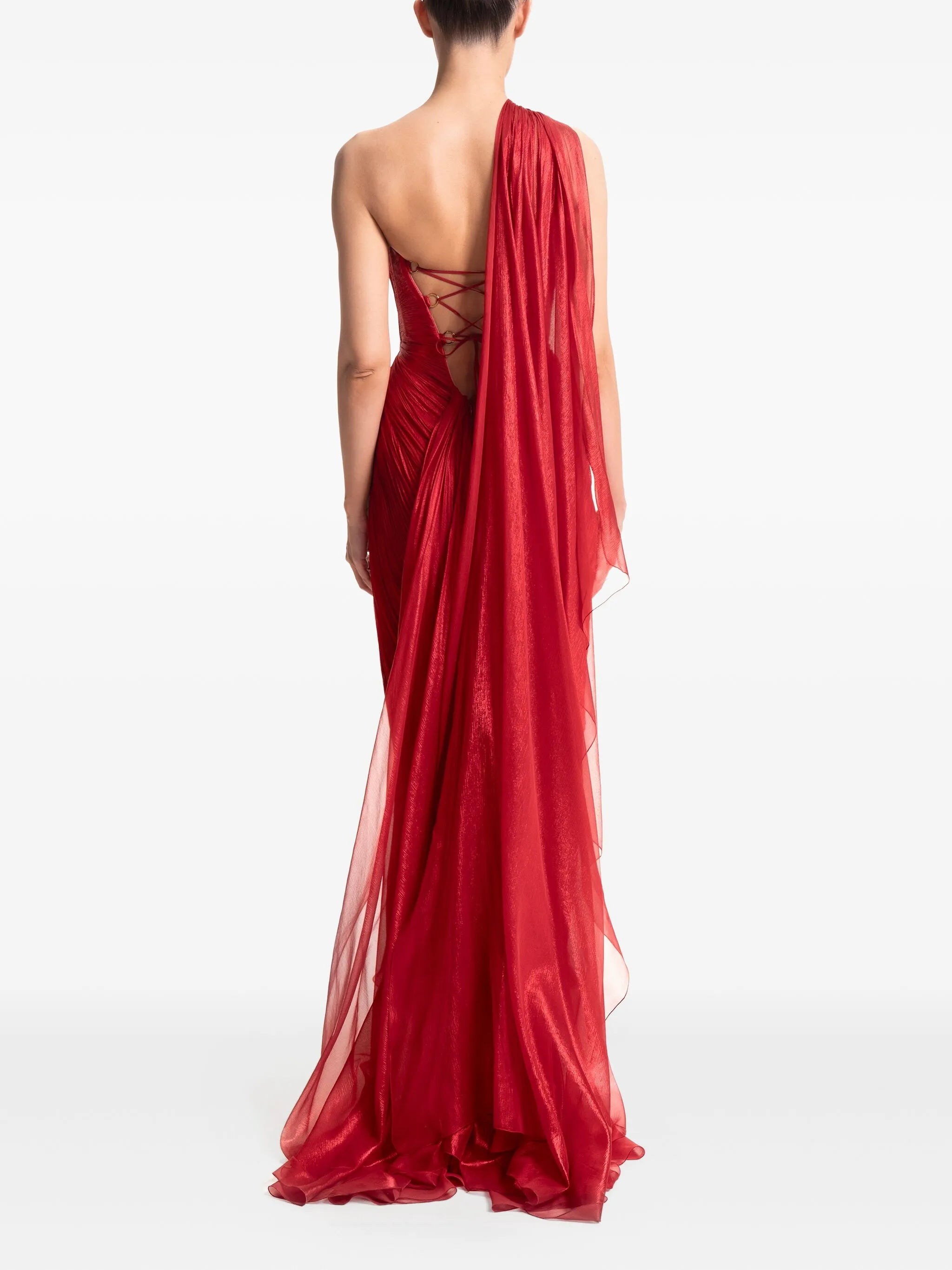 Yasmine cut-out draped gown