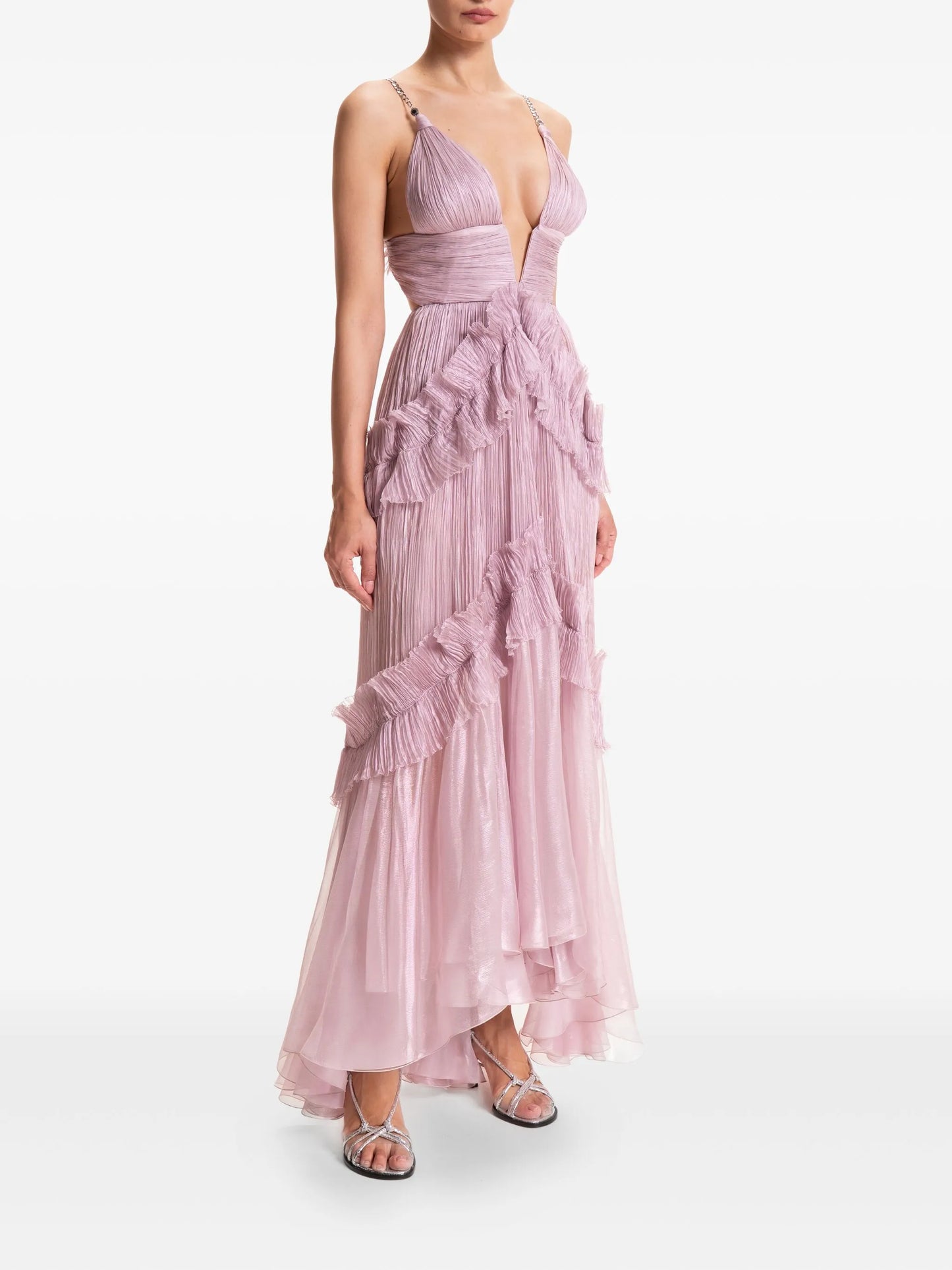 Yarinna ruffled asymmetrical dress