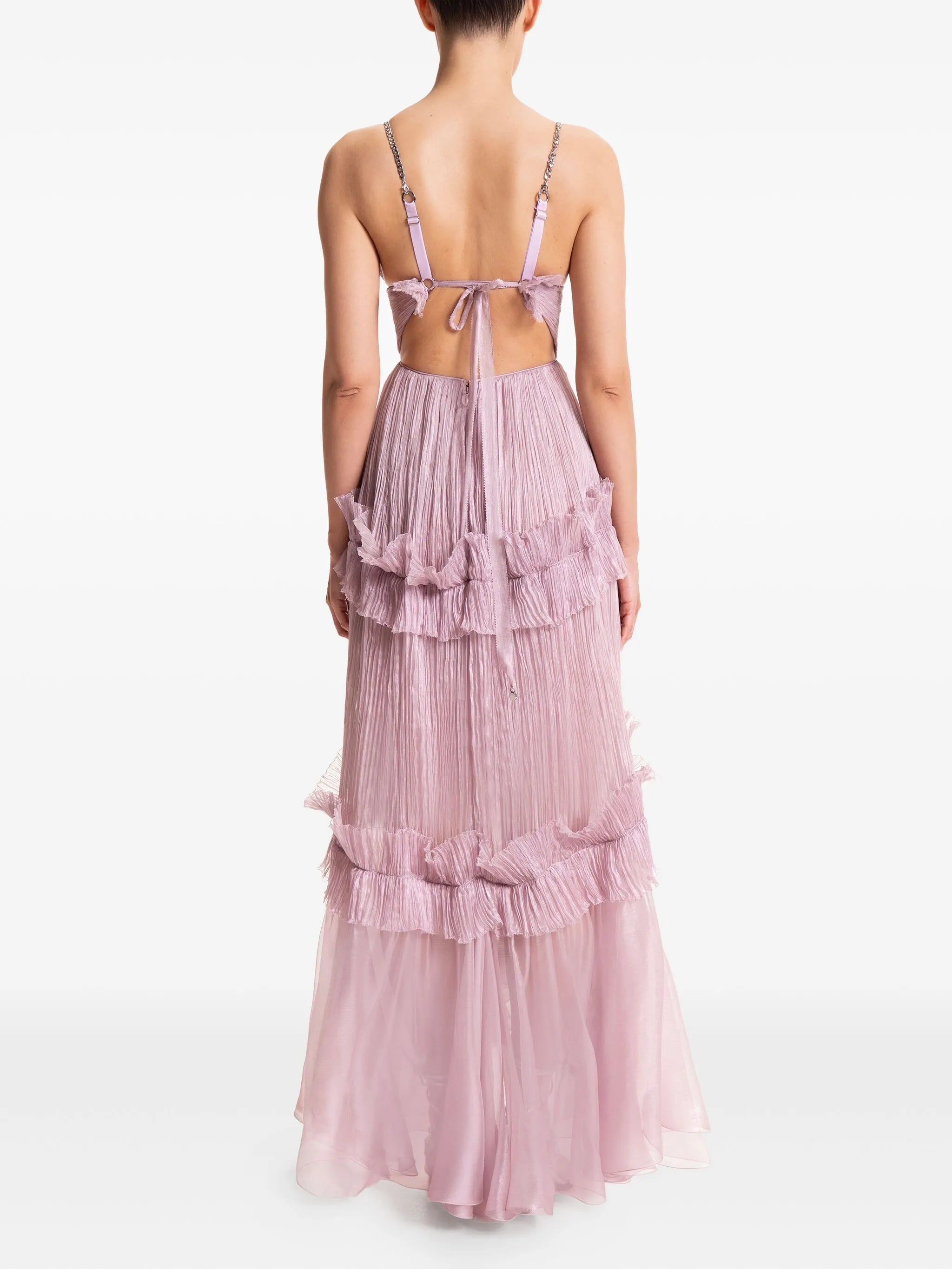 Yarinna ruffled asymmetrical dress