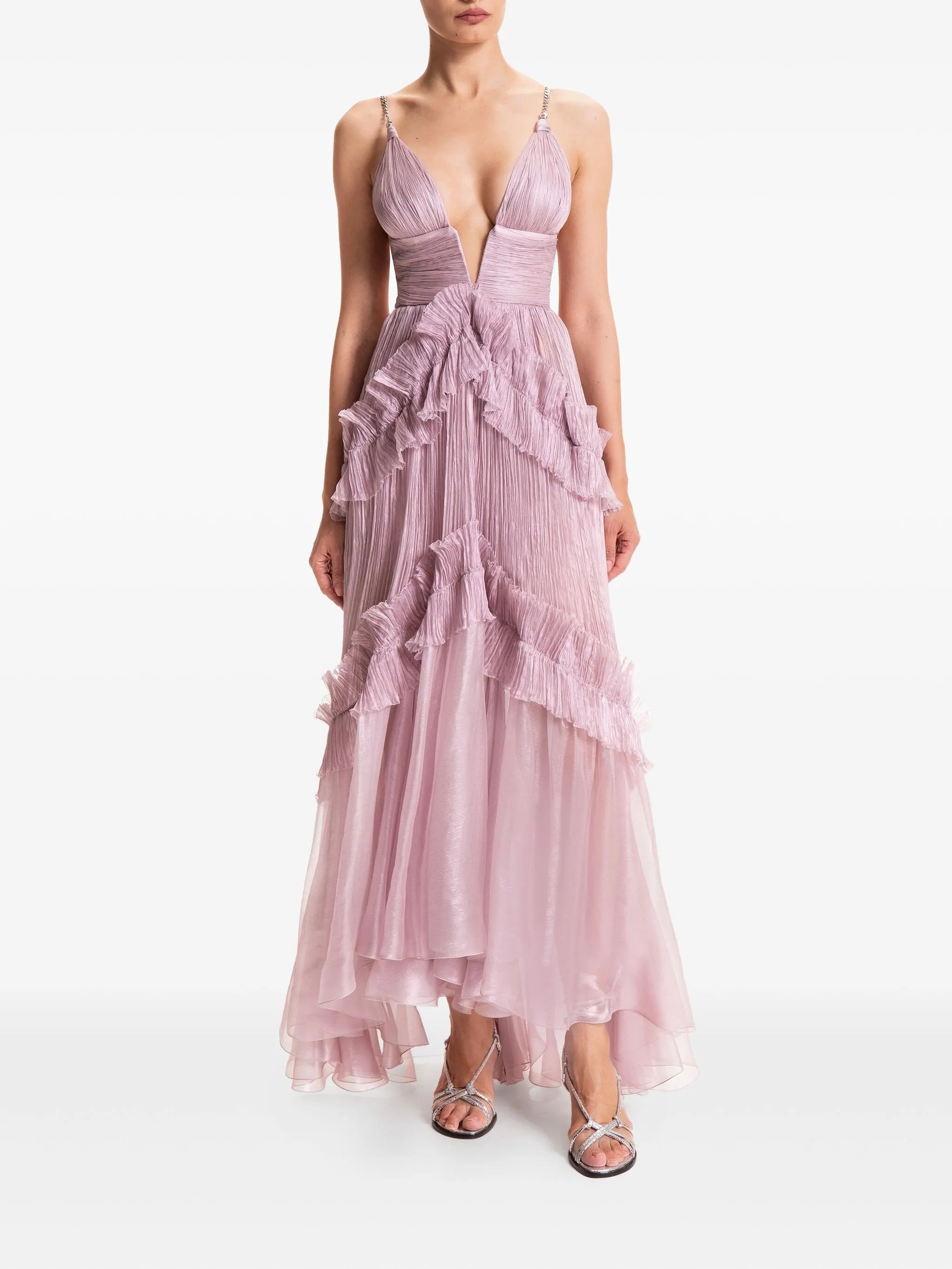 Yarinna ruffled asymmetrical dress