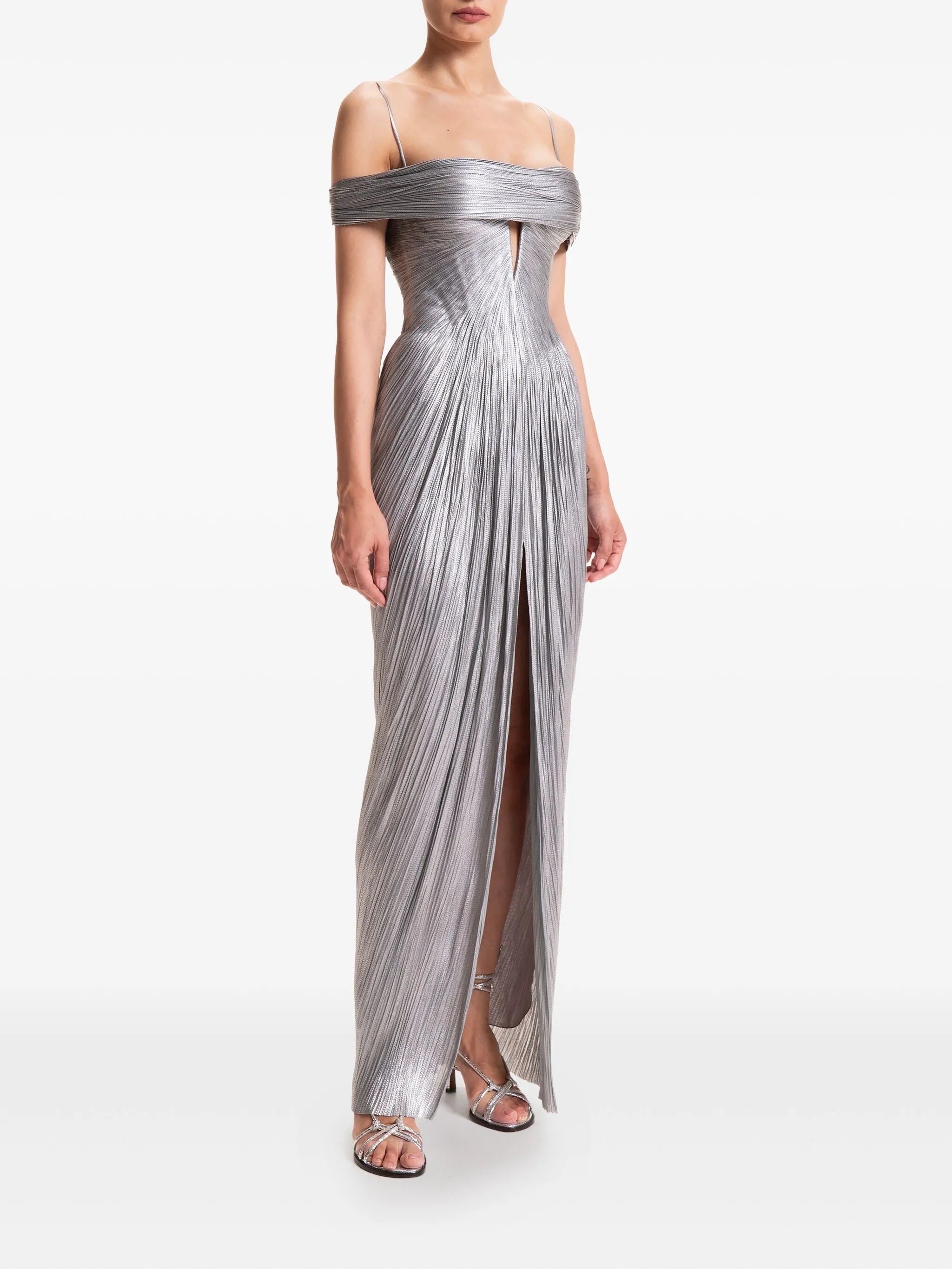 Tonia plissé-effect maxi dress