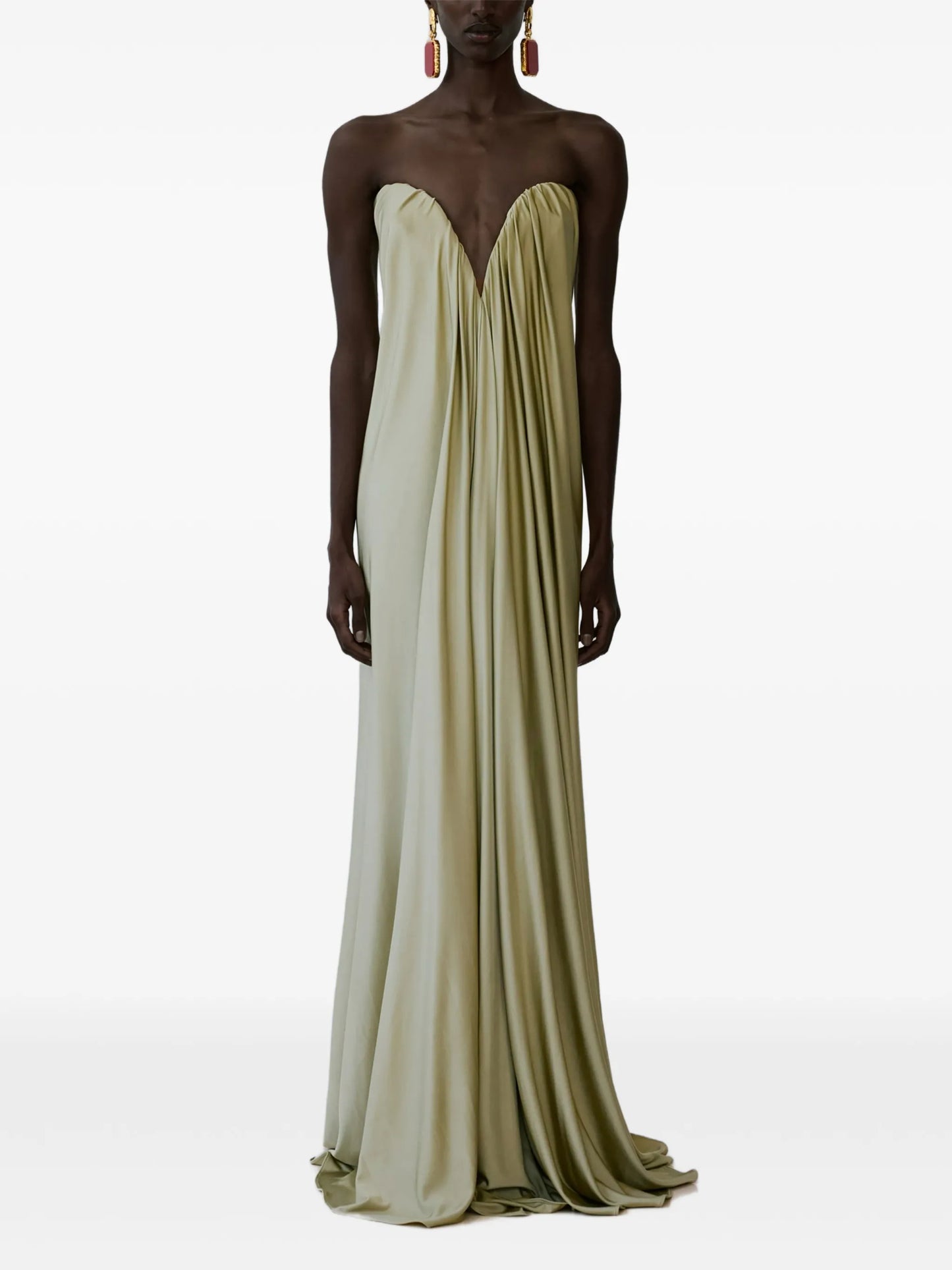 Olivienne heart-neck maxi dress