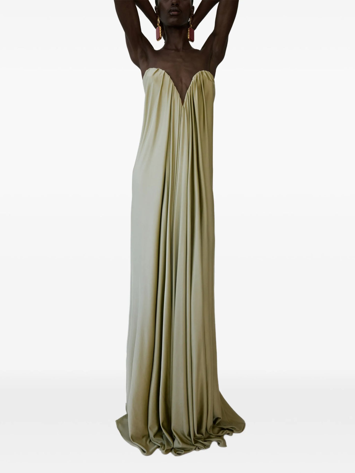 Olivienne heart-neck maxi dress