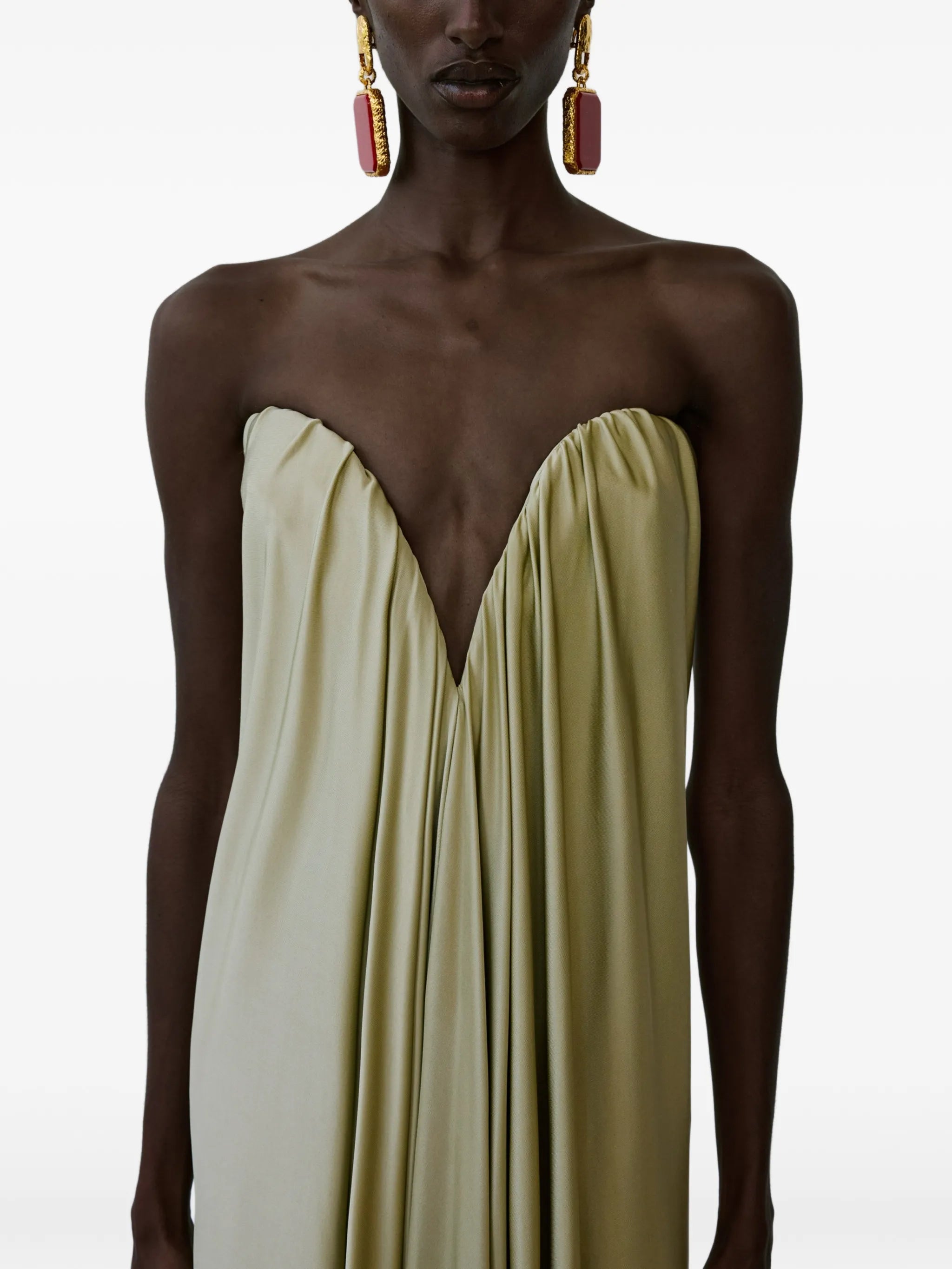 Olivienne heart-neck maxi dress