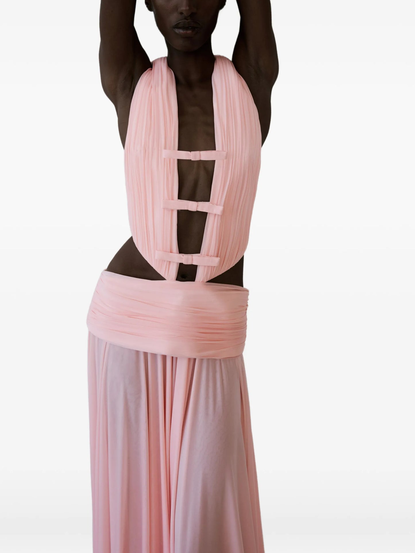 Bambi bow-embellishment maxi dress