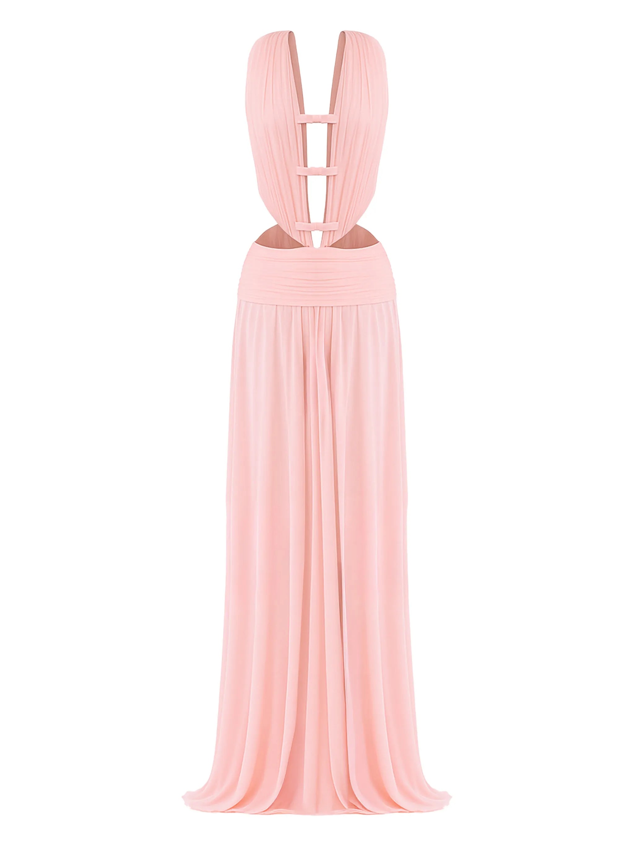 Bambi bow-embellishment maxi dress