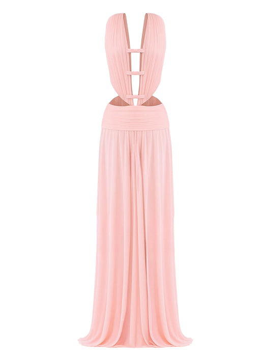 Bambi bow-embellishment maxi dress