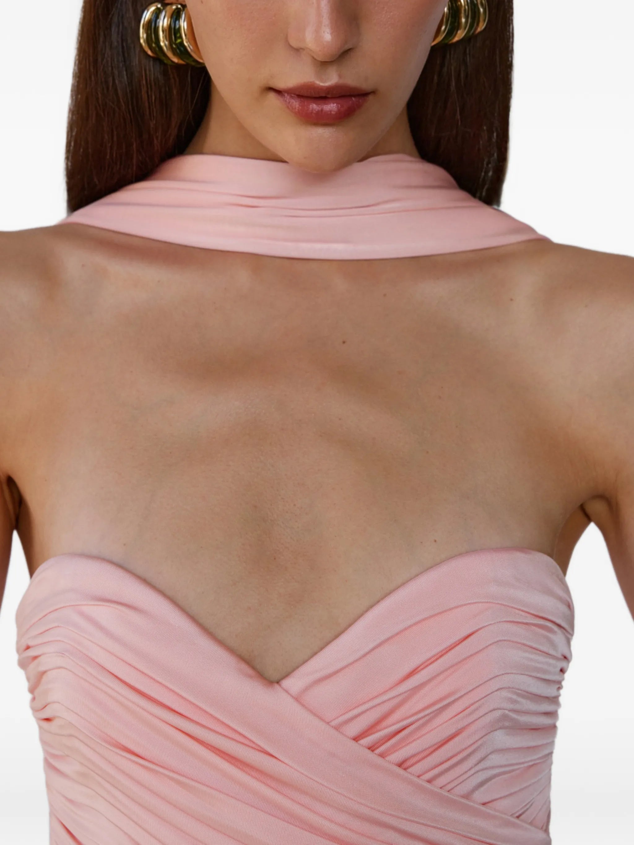 Amanda heart-neck gown