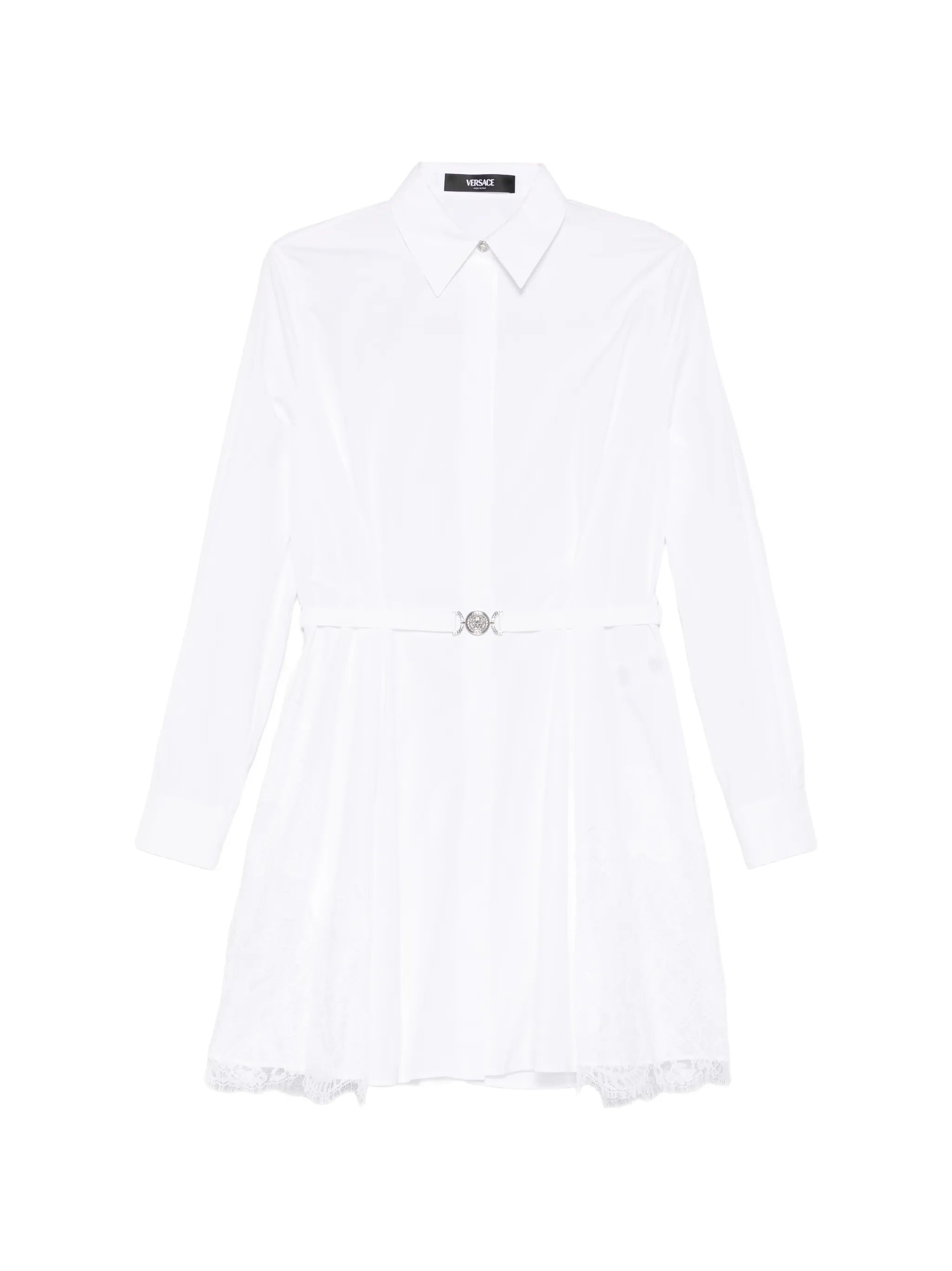 lace insert mini dress