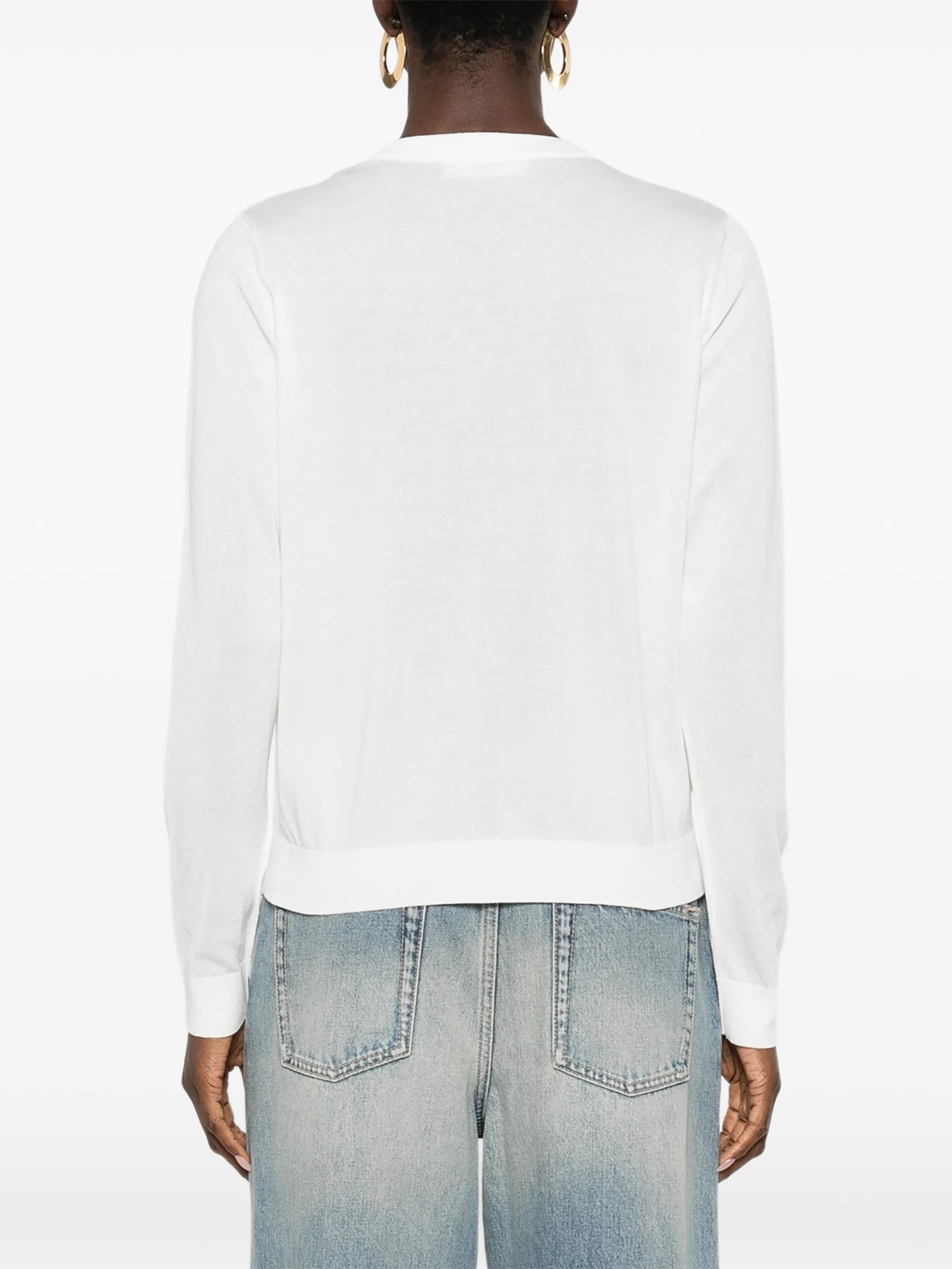 Baroque-pattern lace cardigan