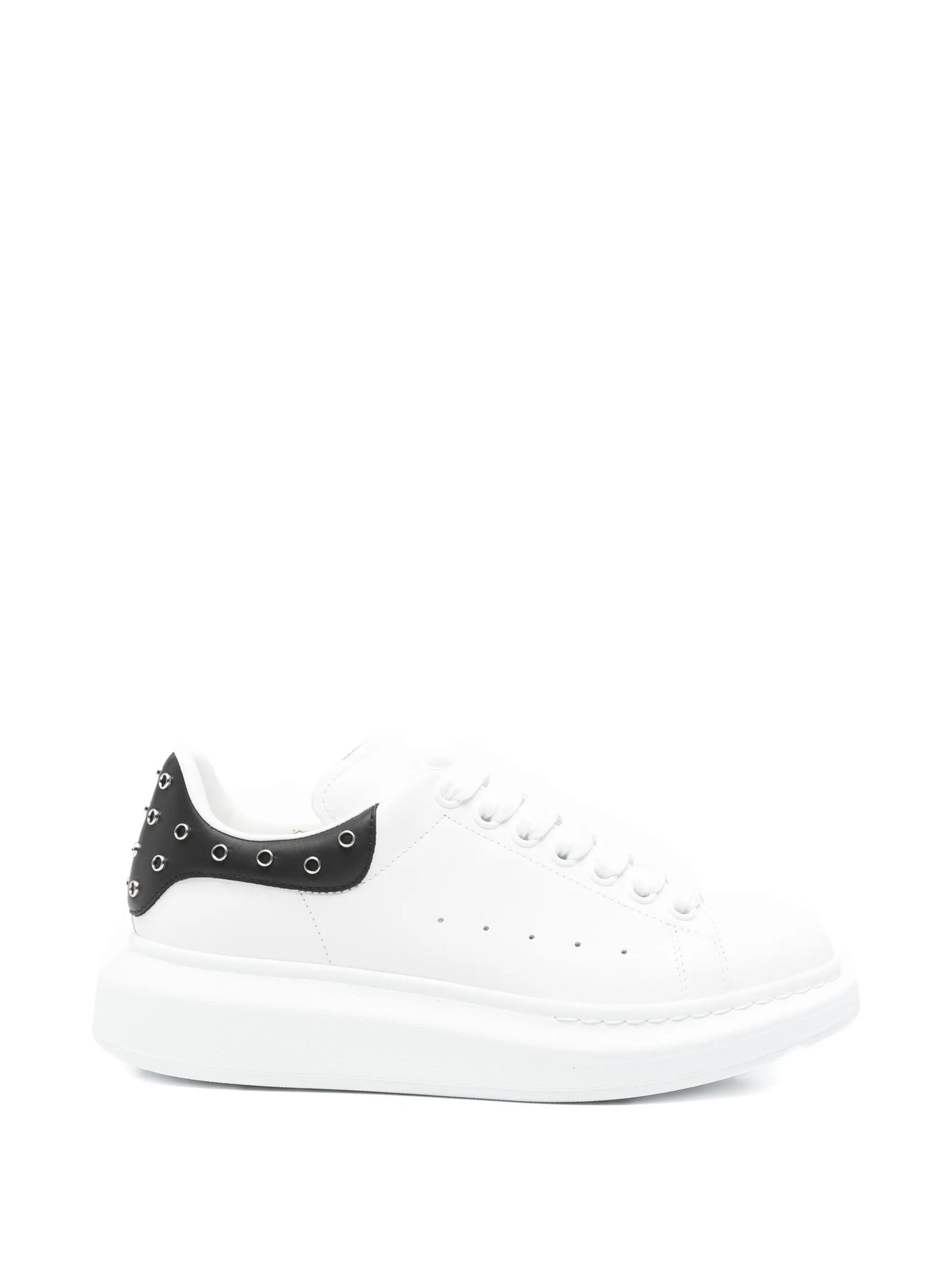 Oversized eyelet-details lace-up sneakers