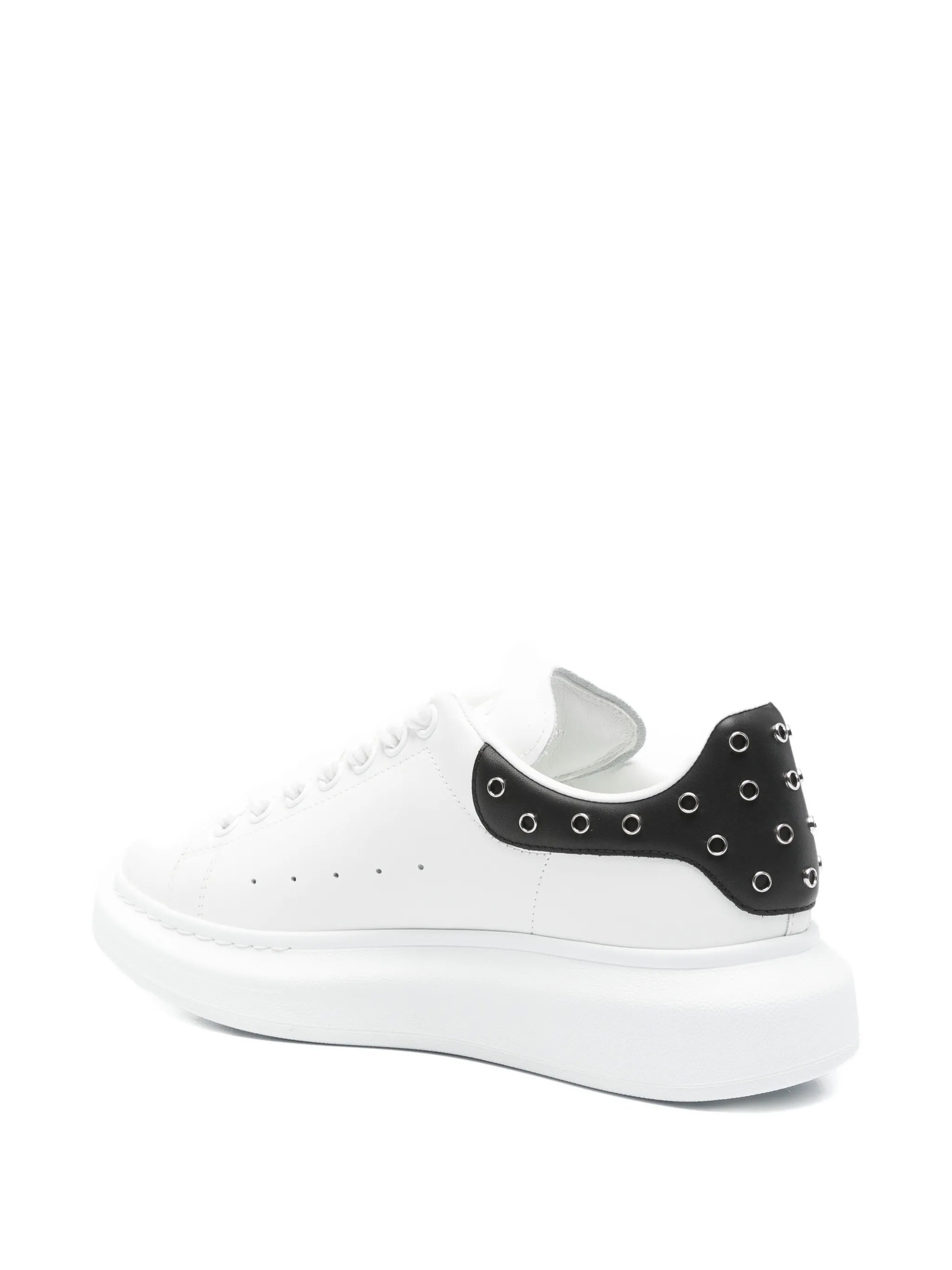 Oversized eyelet-details lace-up sneakers