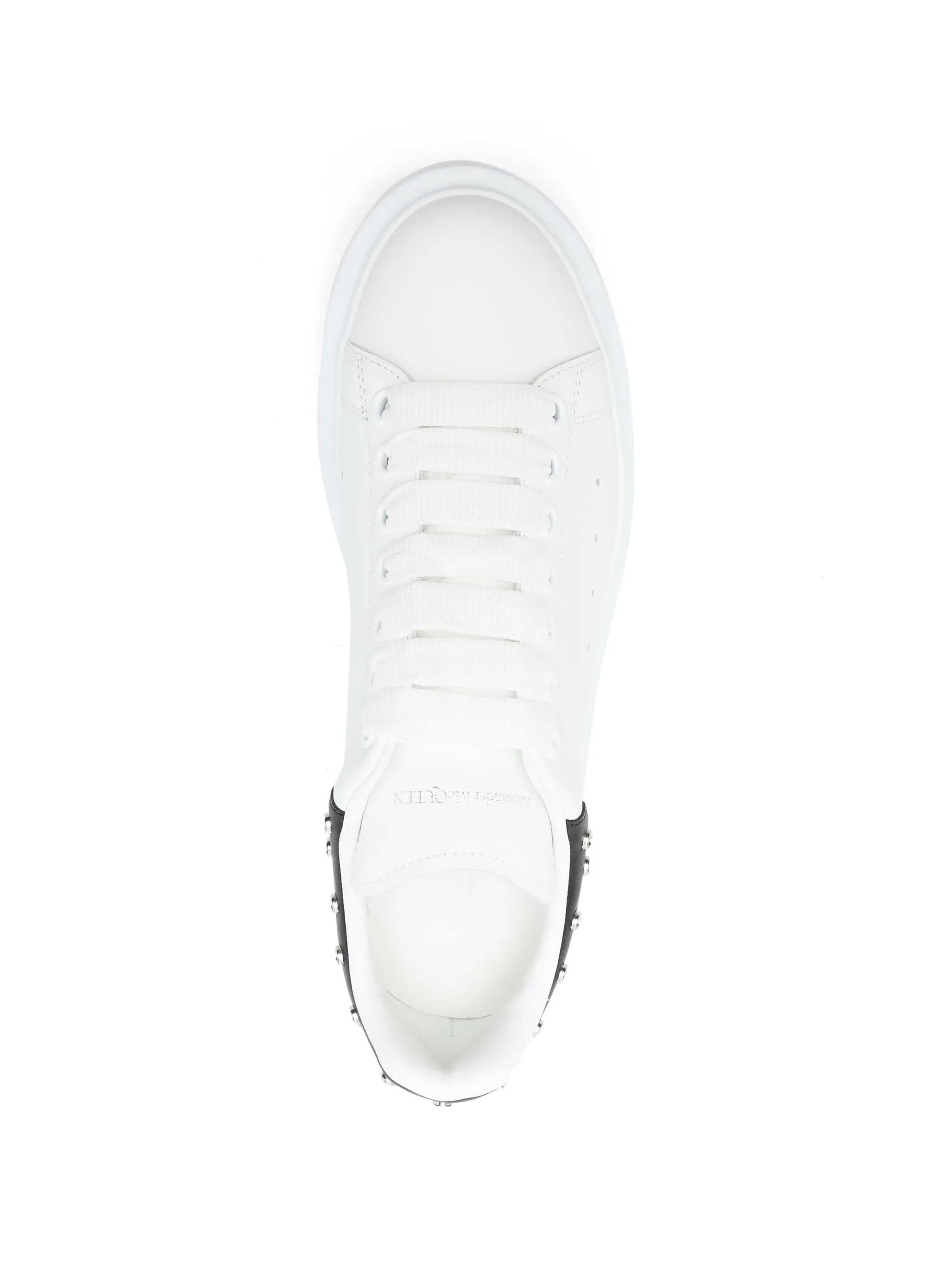 Oversized eyelet-details lace-up sneakers