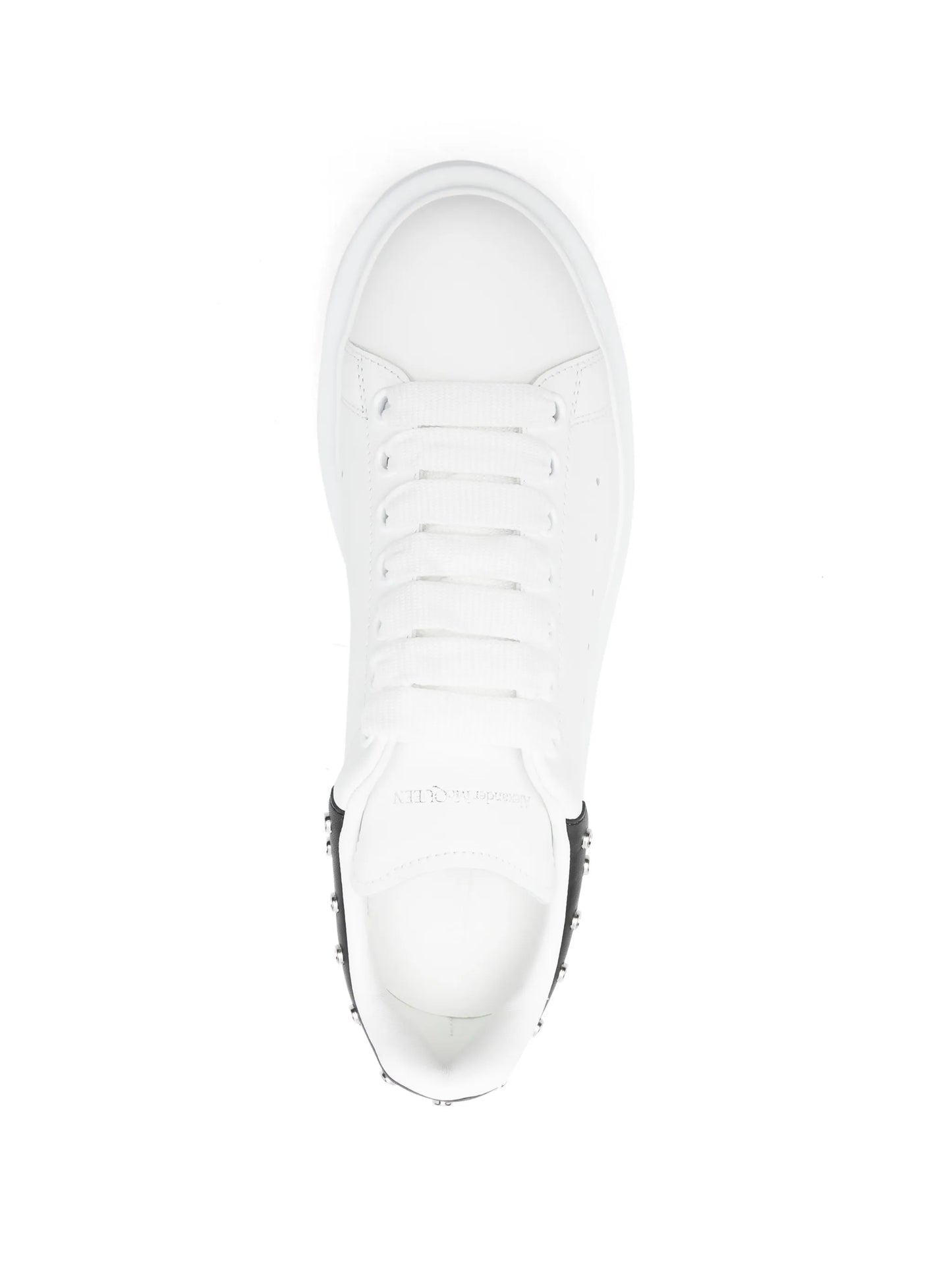 Oversized eyelet-details lace-up sneakers