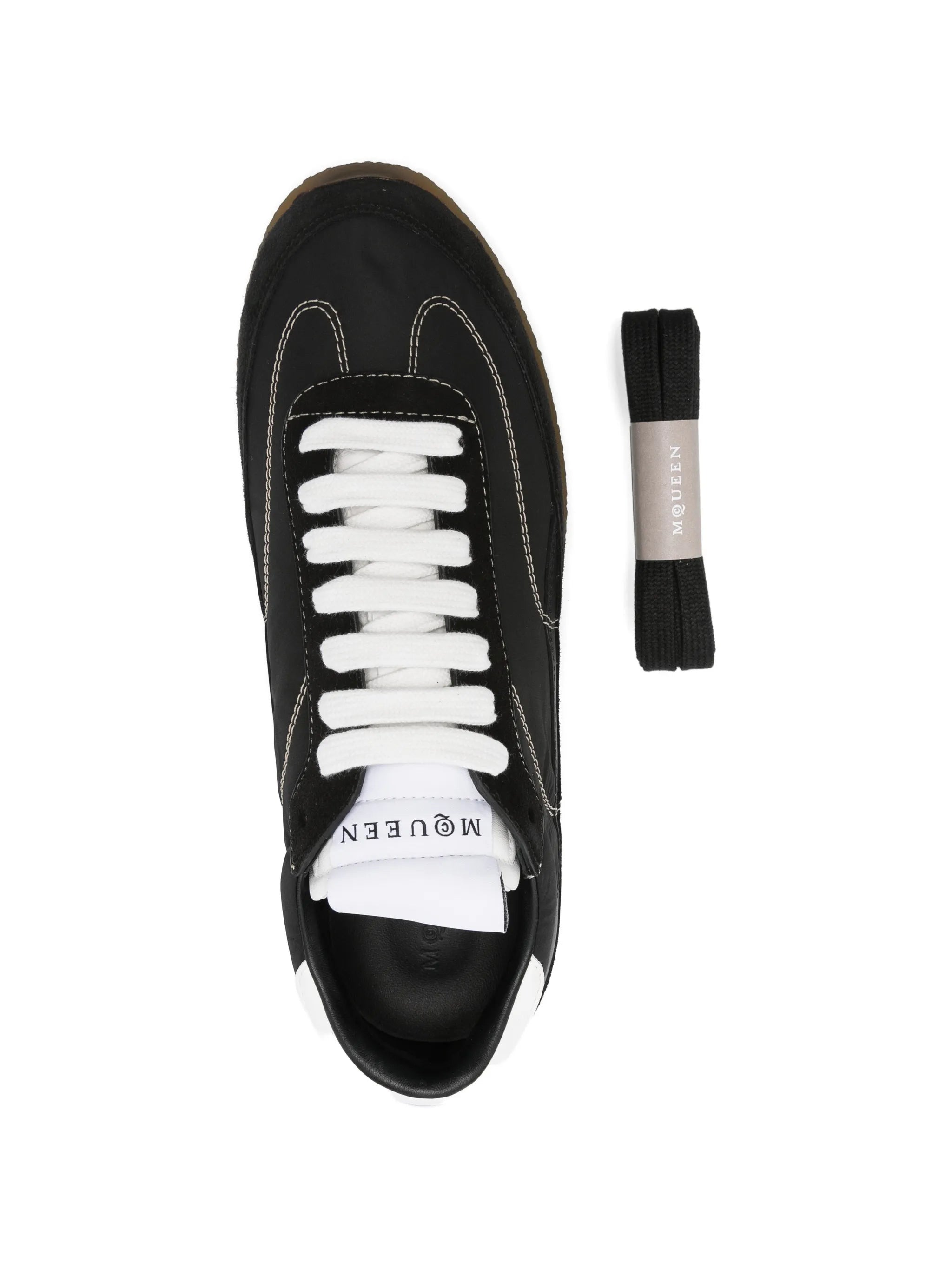EC1 panelled top-stitched sneakers
