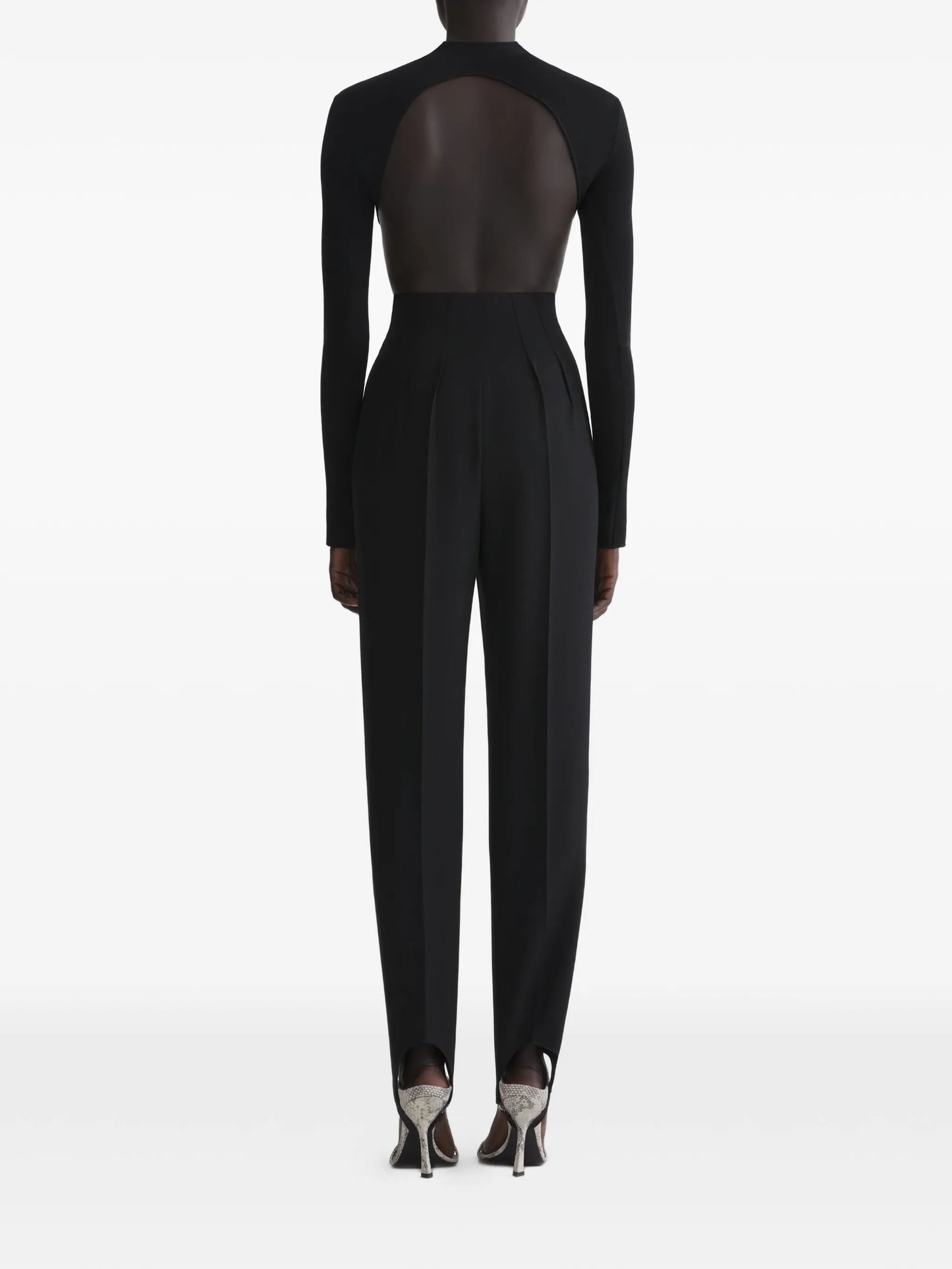 stirrup pleated trousers