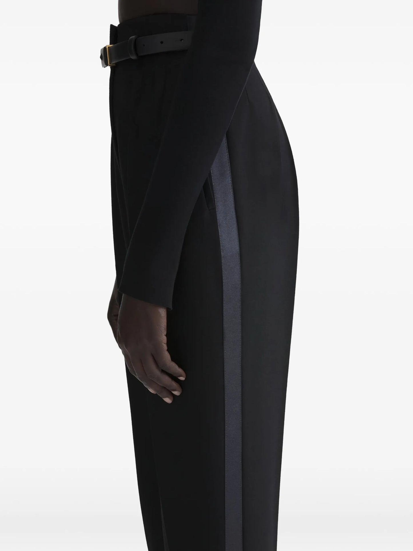 stirrup pleated trousers