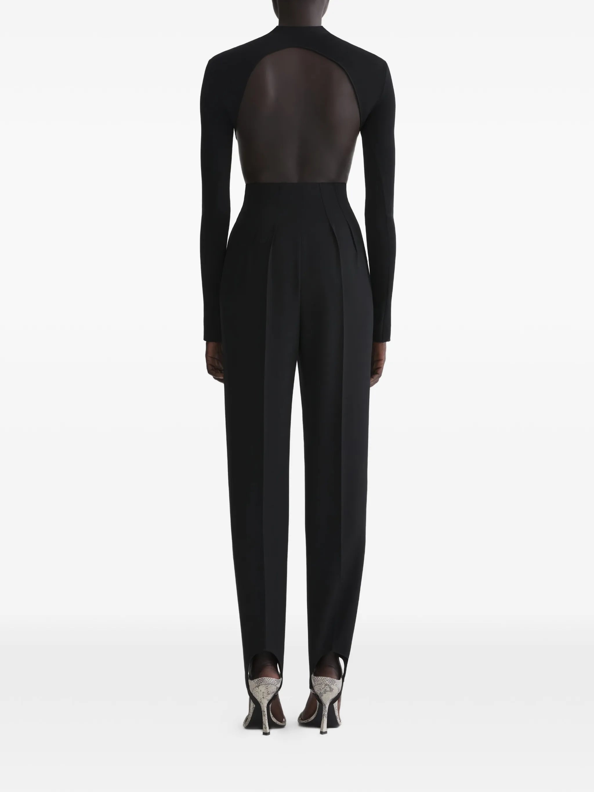 black cropped top