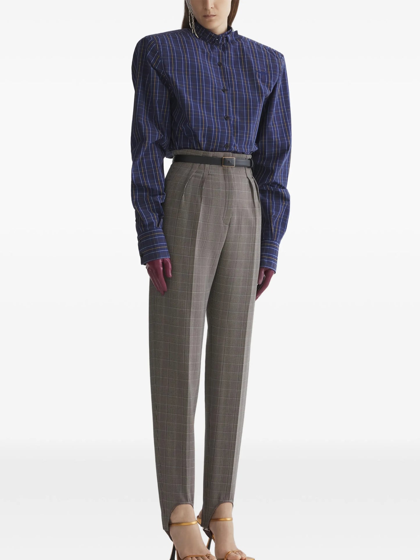 padded shoulders shirt