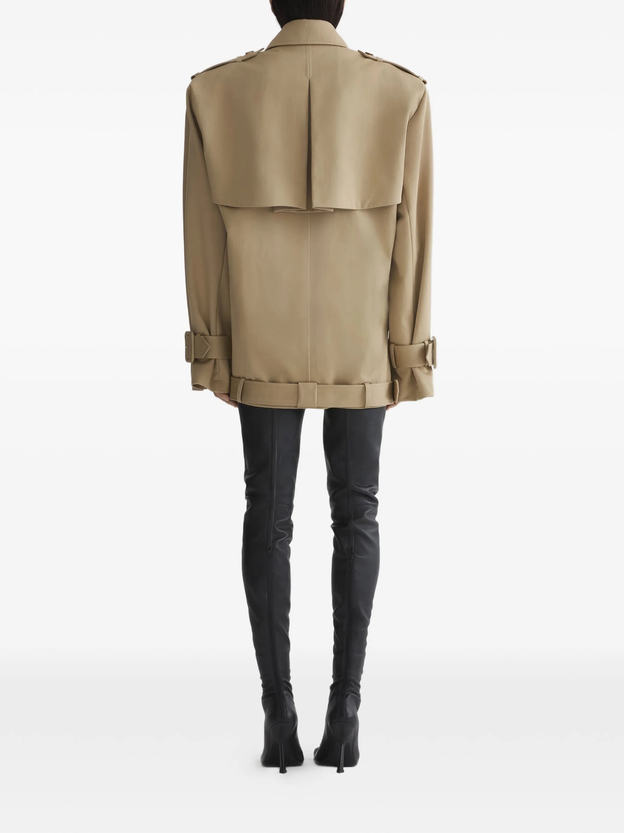 buckle double-breasted jacket