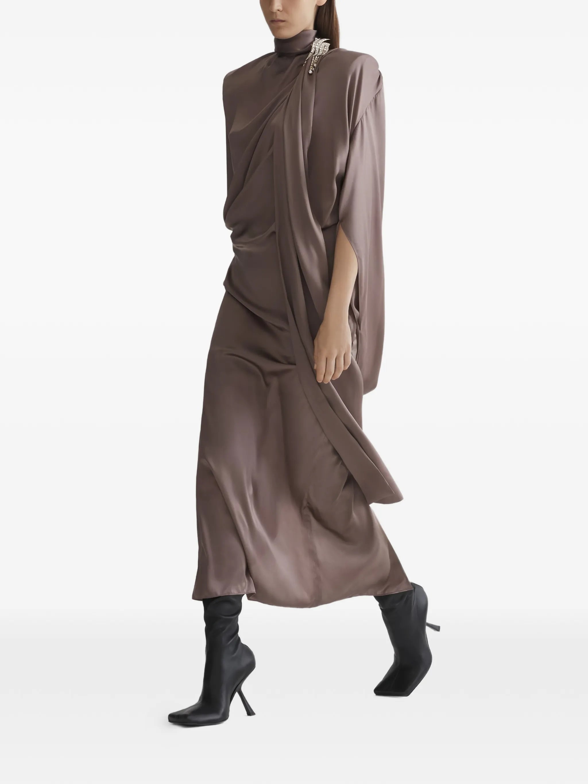 draped embellished dress