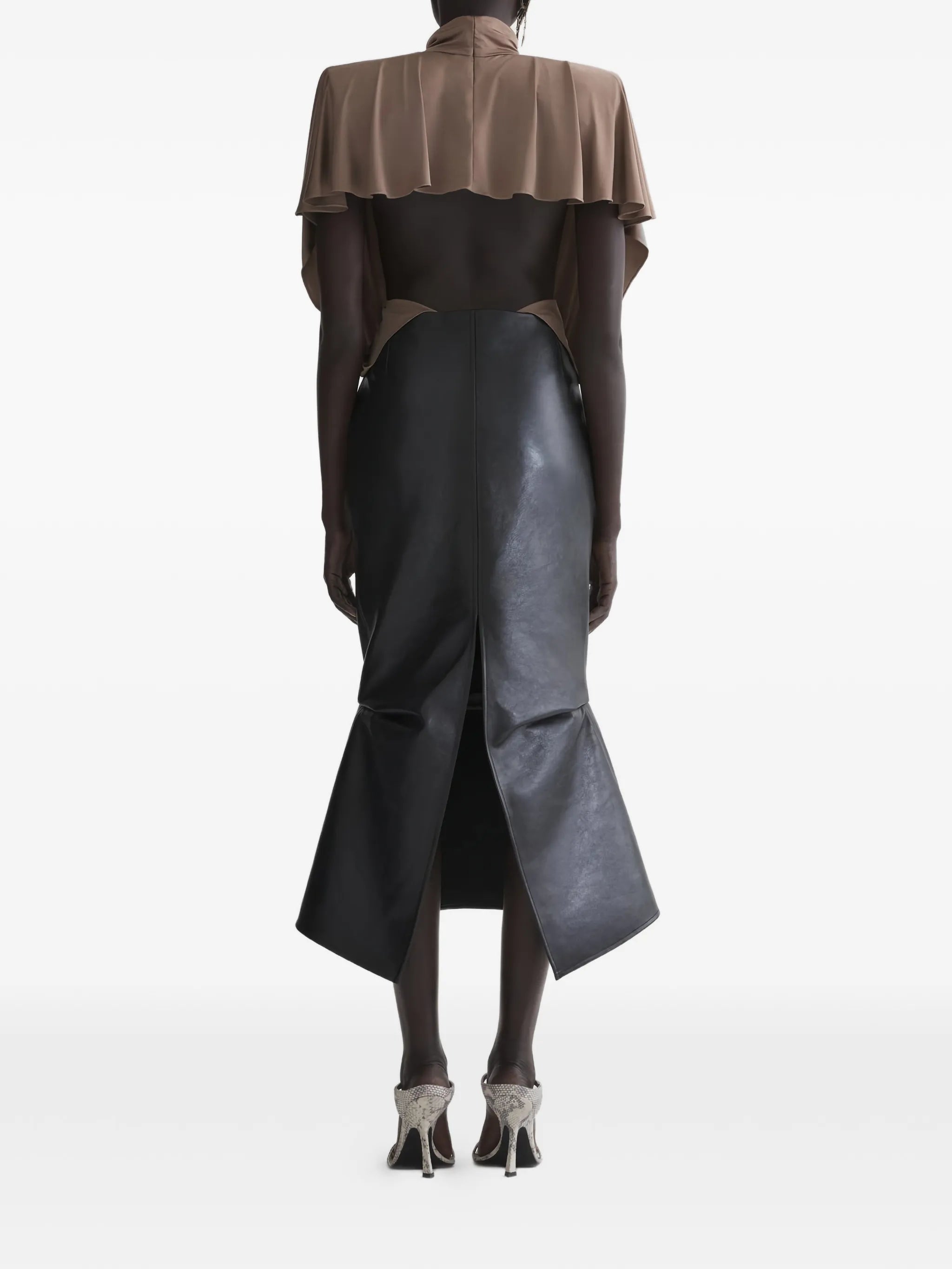 ruffled turtleneck top