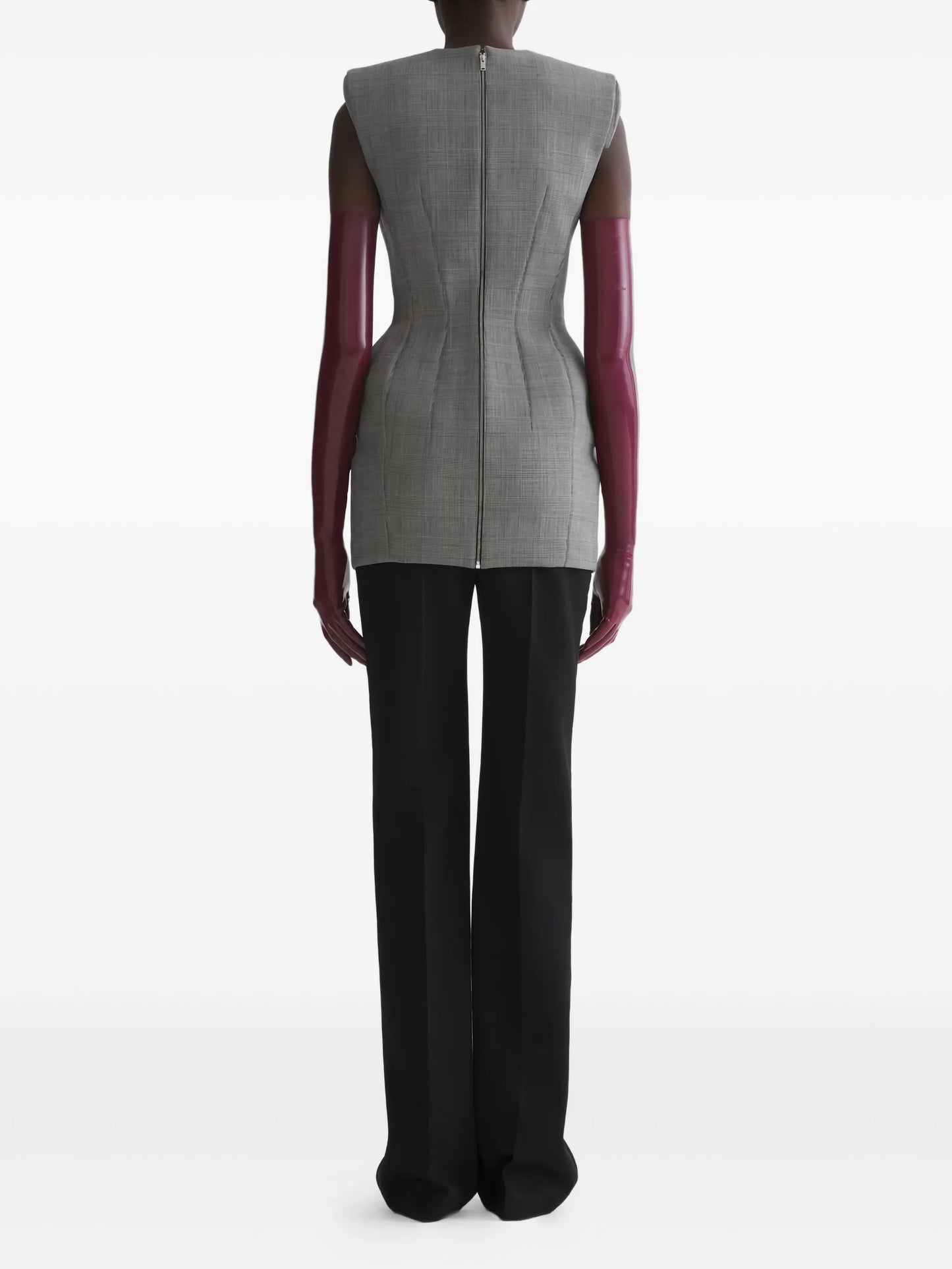 shoulder pad brooch dress