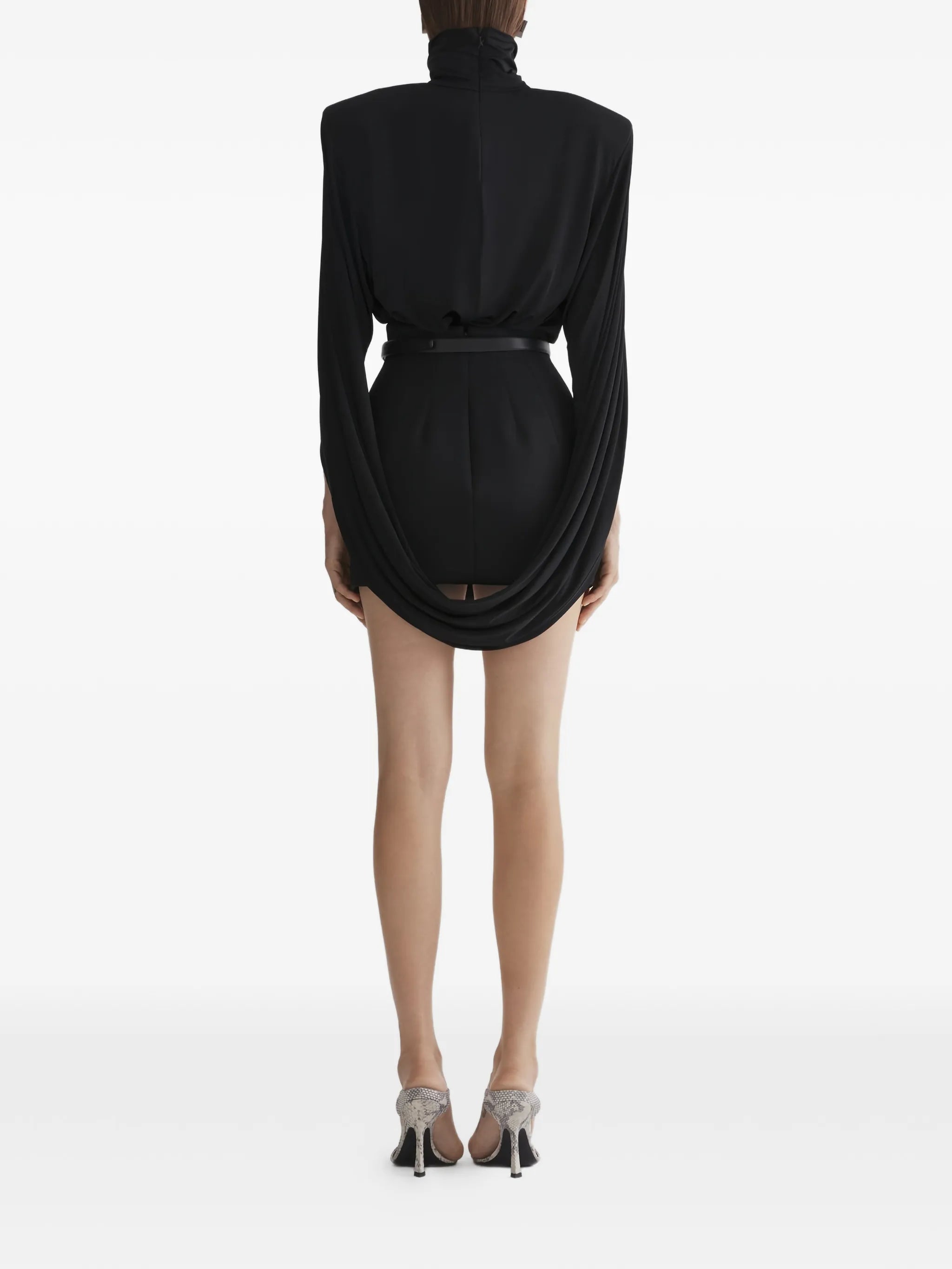 high-neck long-sleeve top