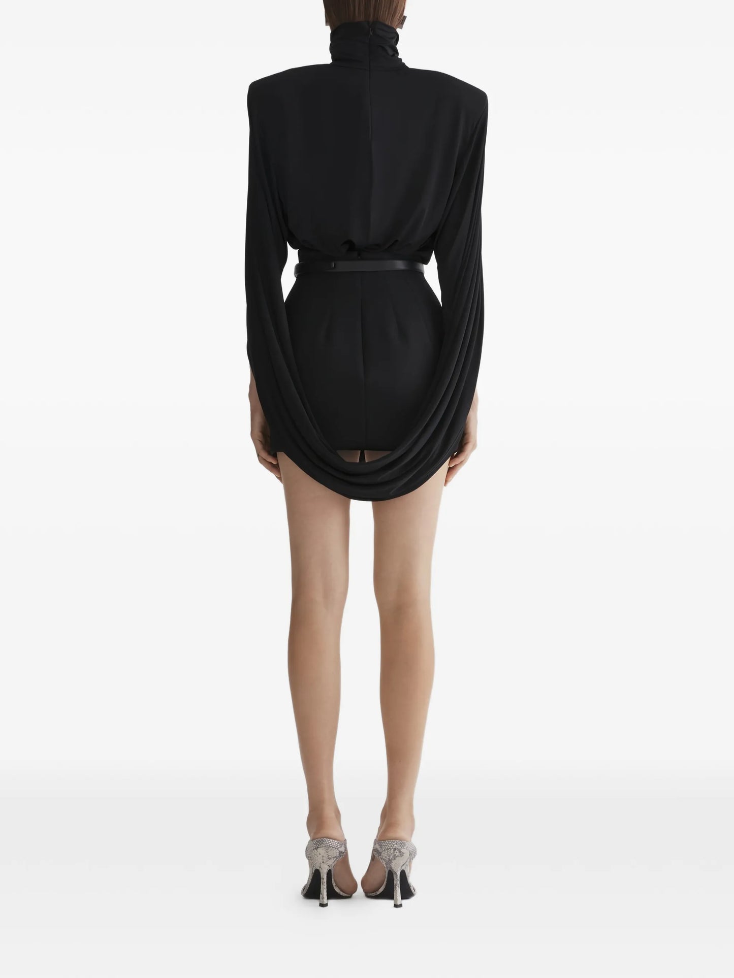 high-neck long-sleeve top