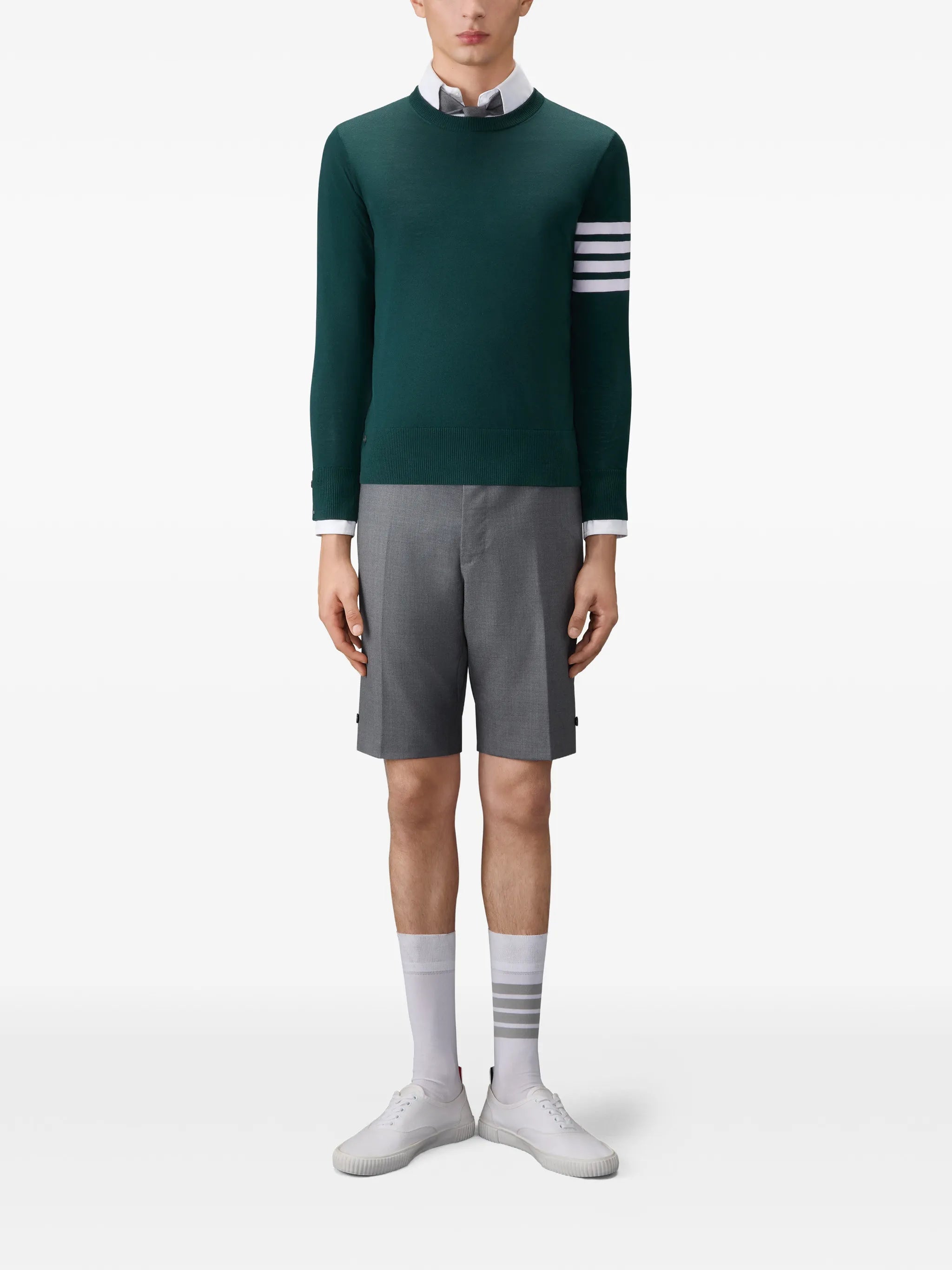 fine merino wool 4-Bar sweater