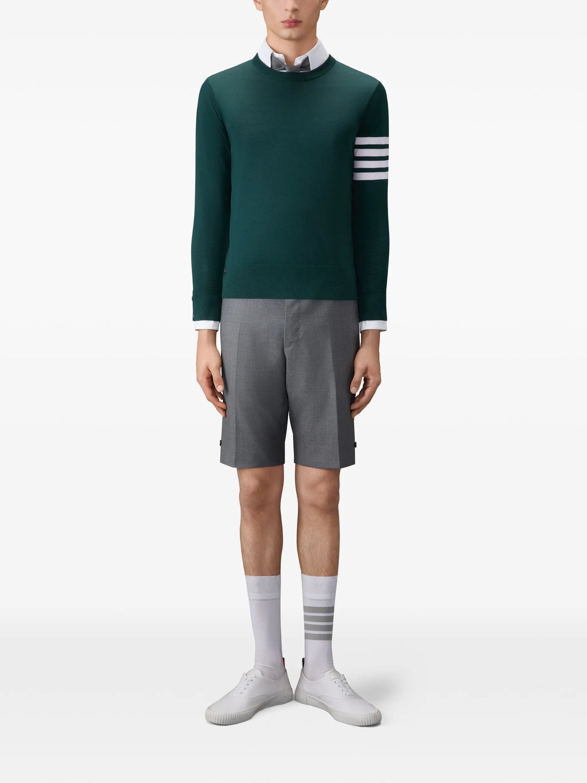fine merino wool 4-Bar sweater