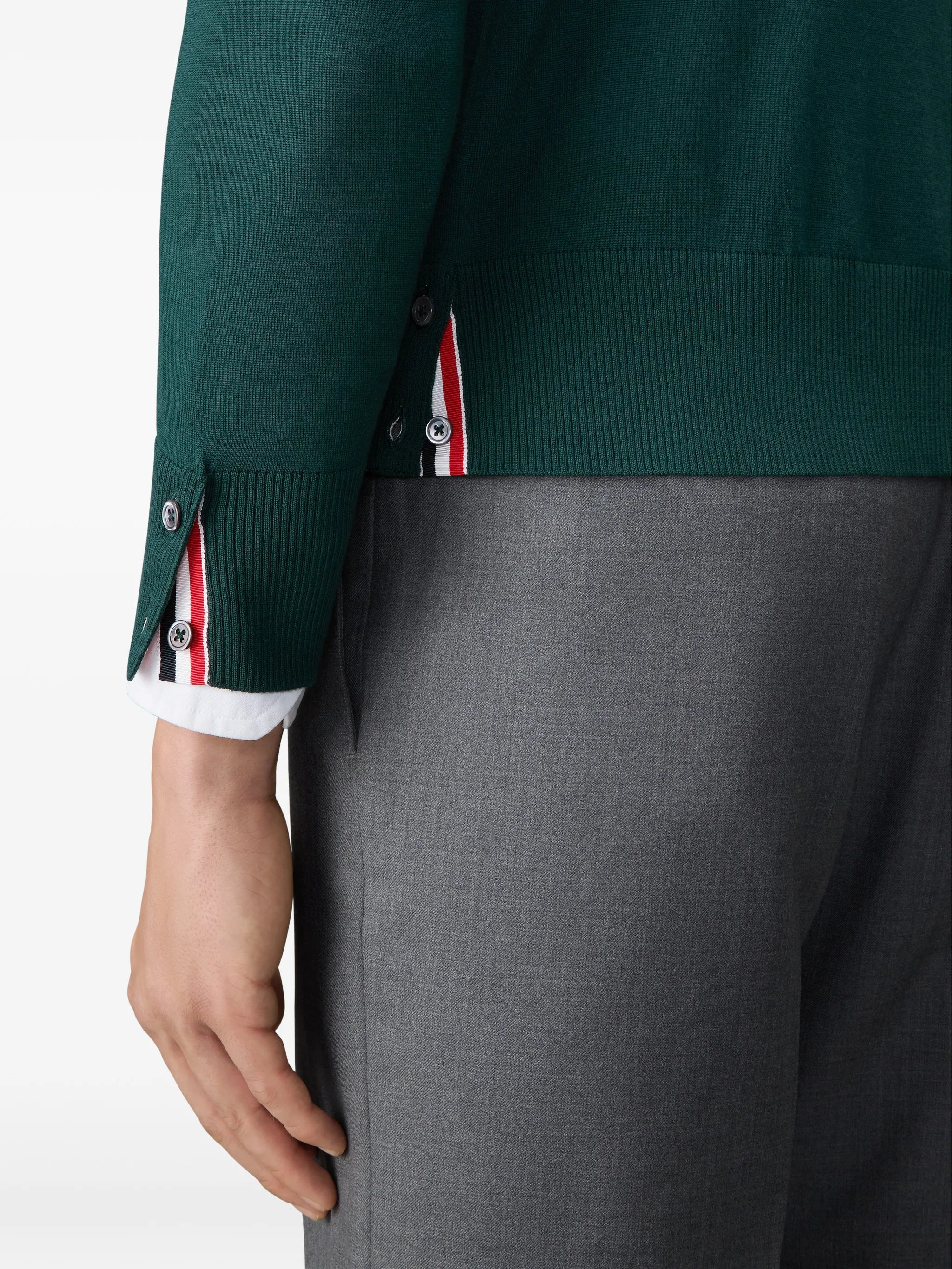 fine merino wool 4-Bar sweater