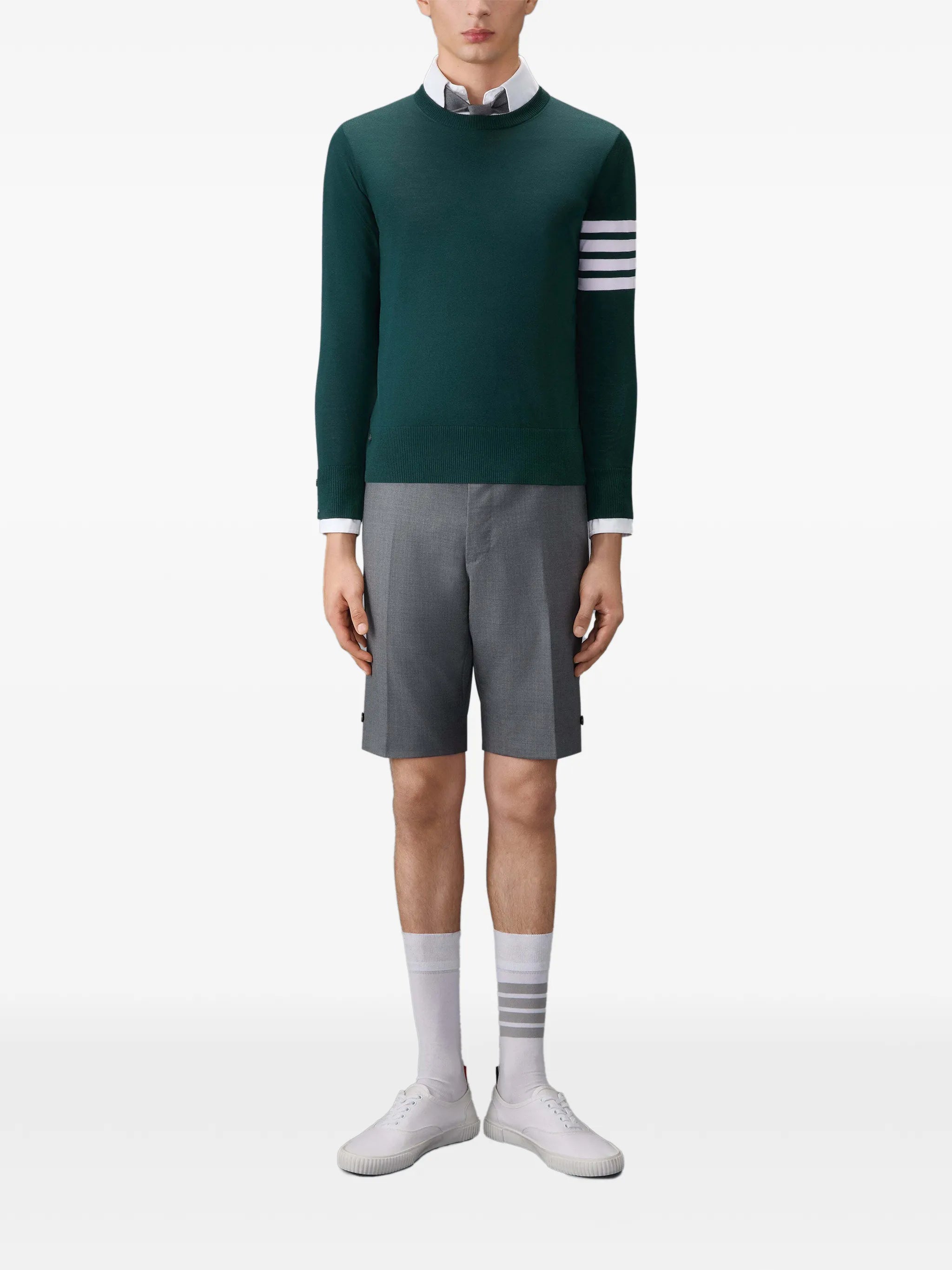 fine merino wool 4-Bar sweater