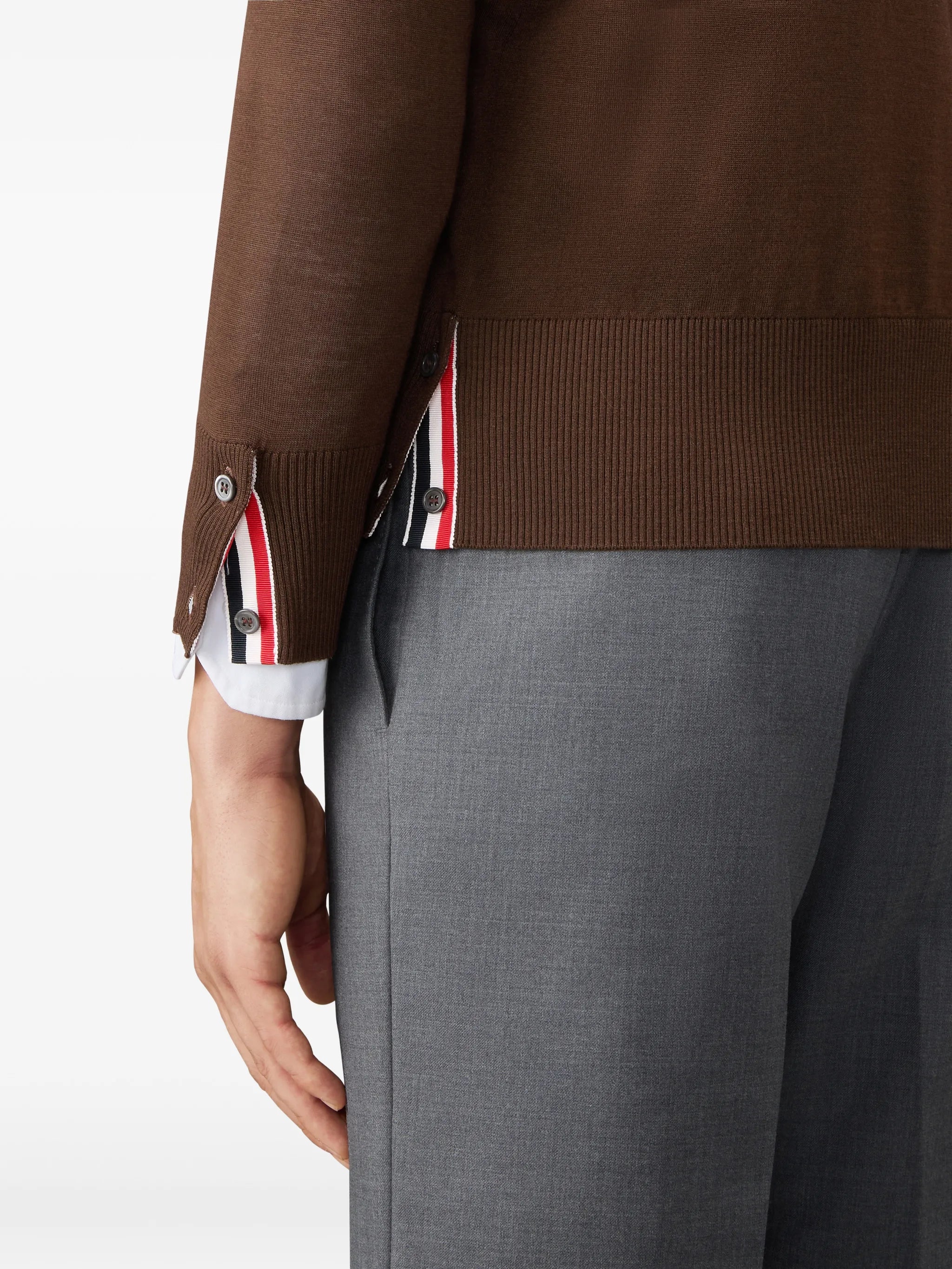 merino wool 4-Bar classic V-neck cardigan