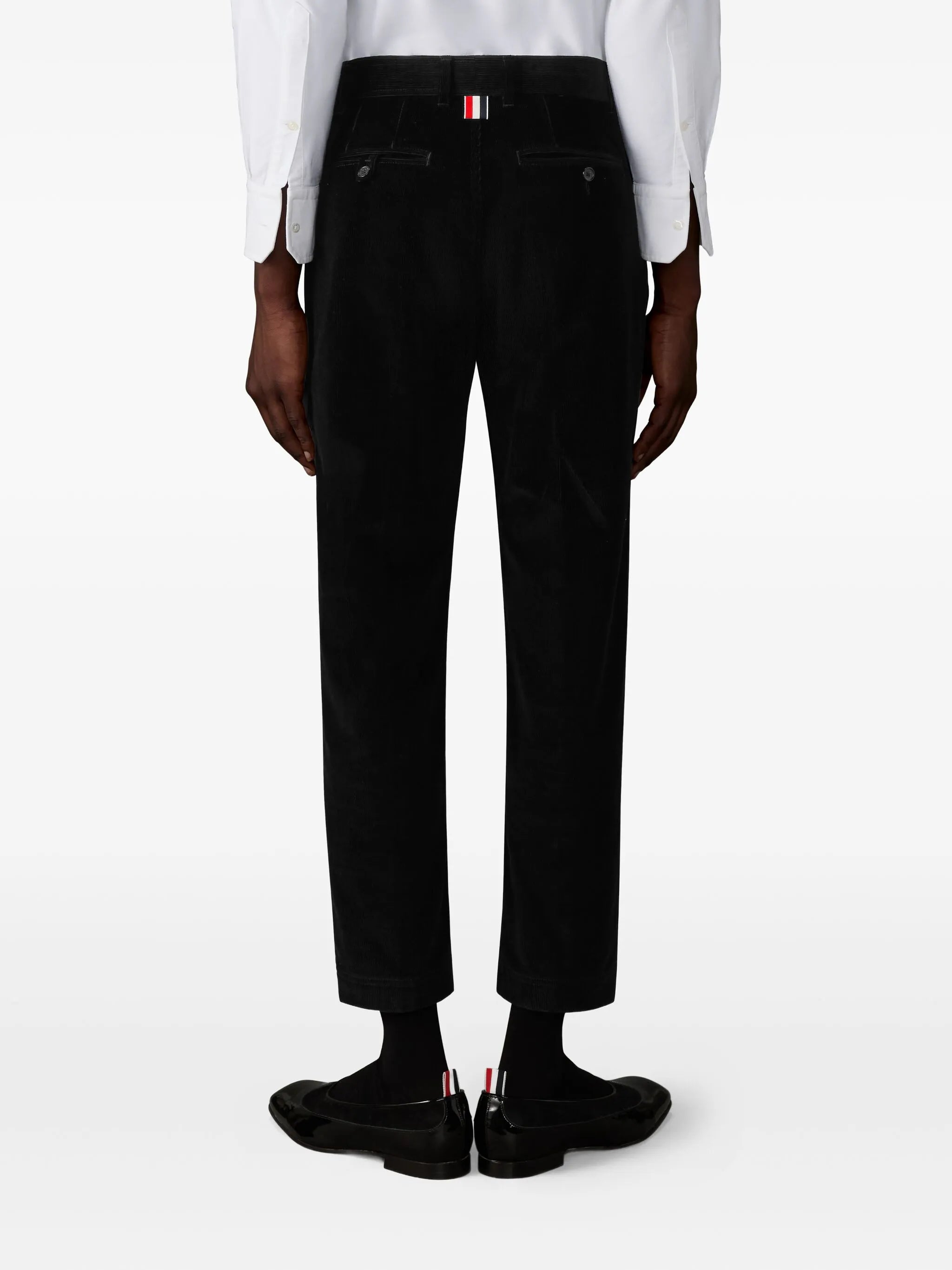 corduroy tapered chino trousers