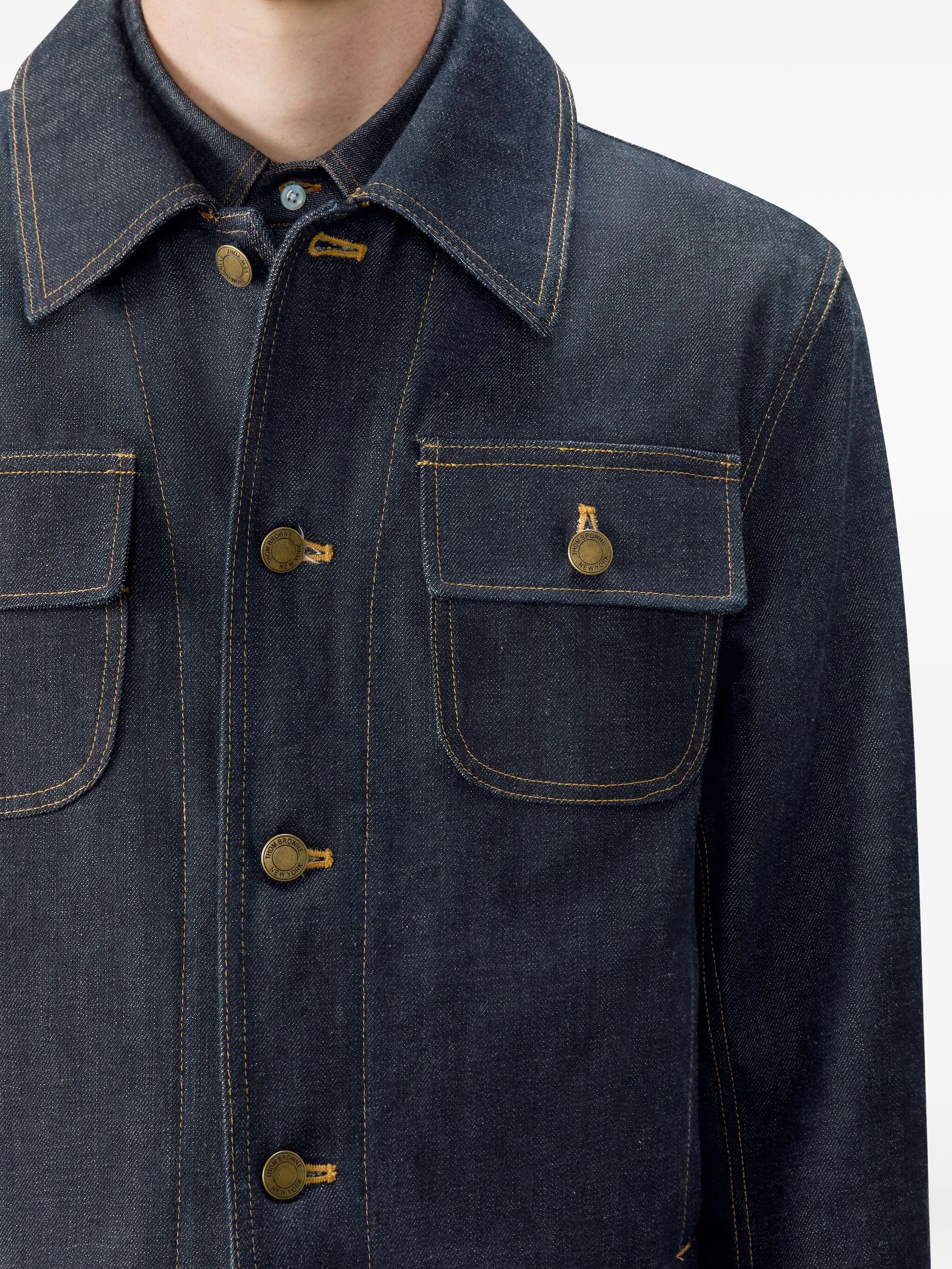 selvedge denim backstrap utility jacket