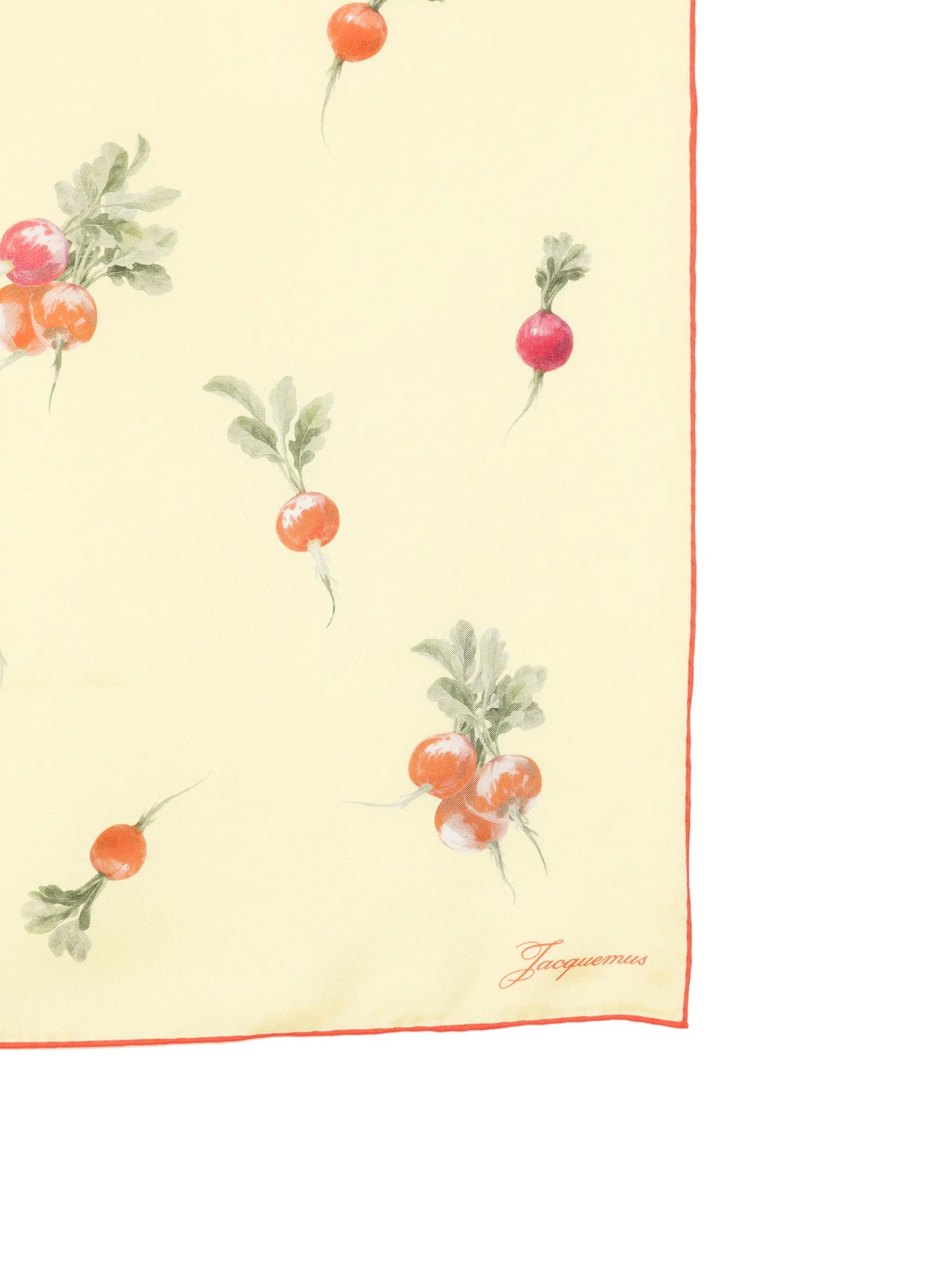 radish-print silk square scarf