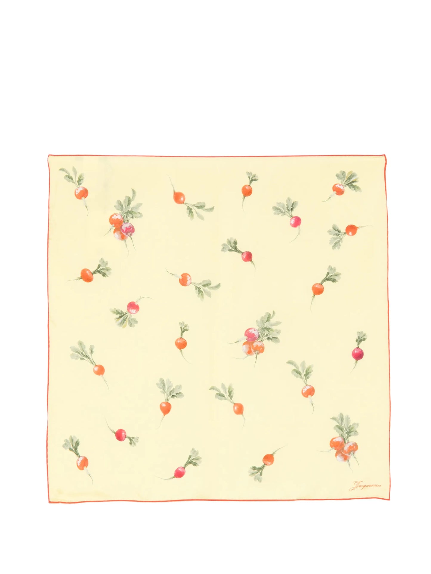 radish-print silk square scarf
