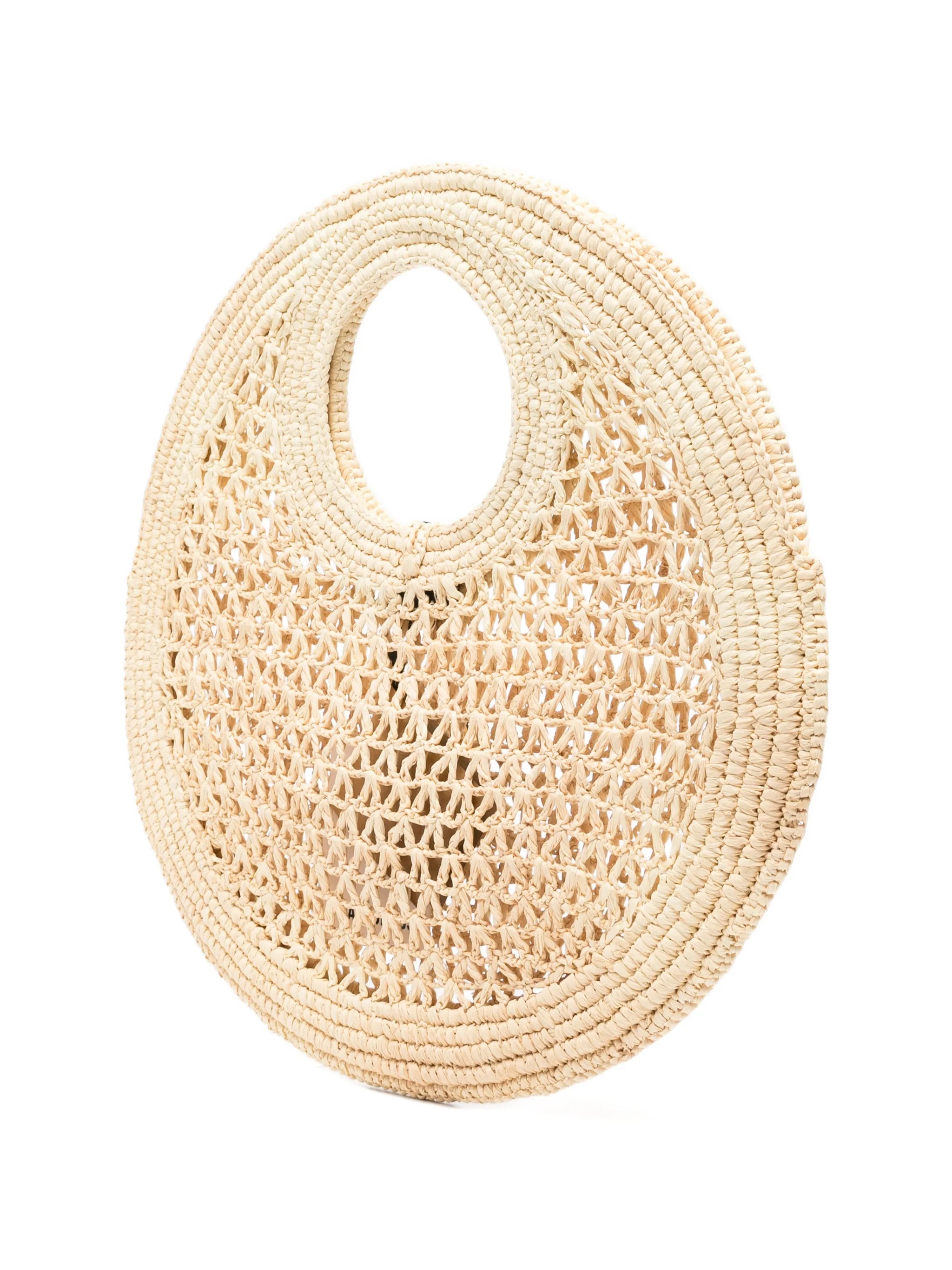 small The Spiaggia raffia tote bag