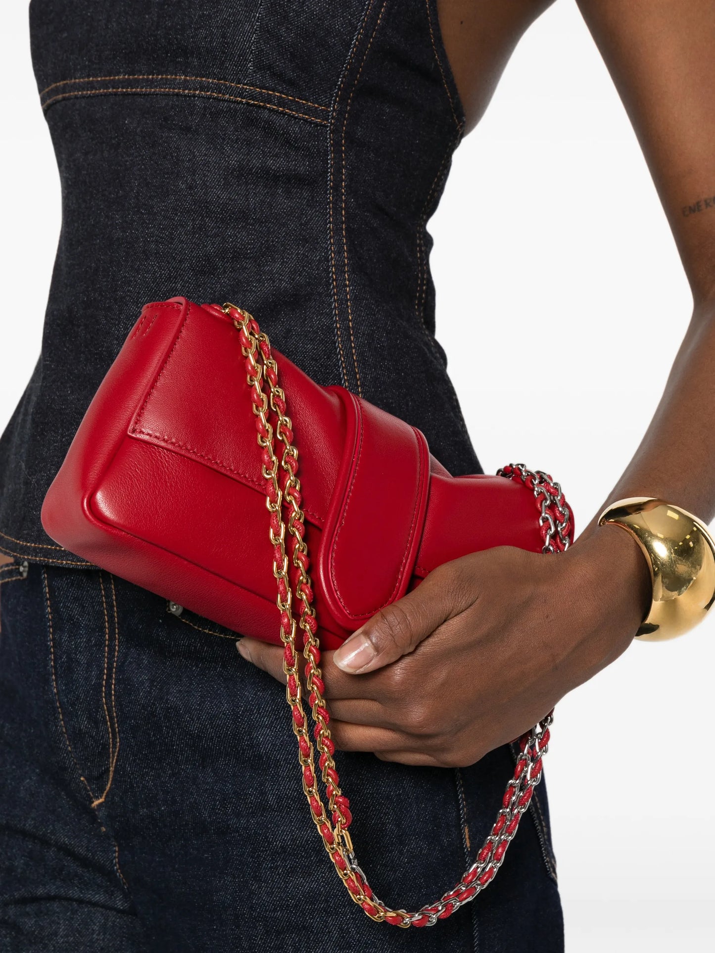 Le Bambino chain leather shoulder bag