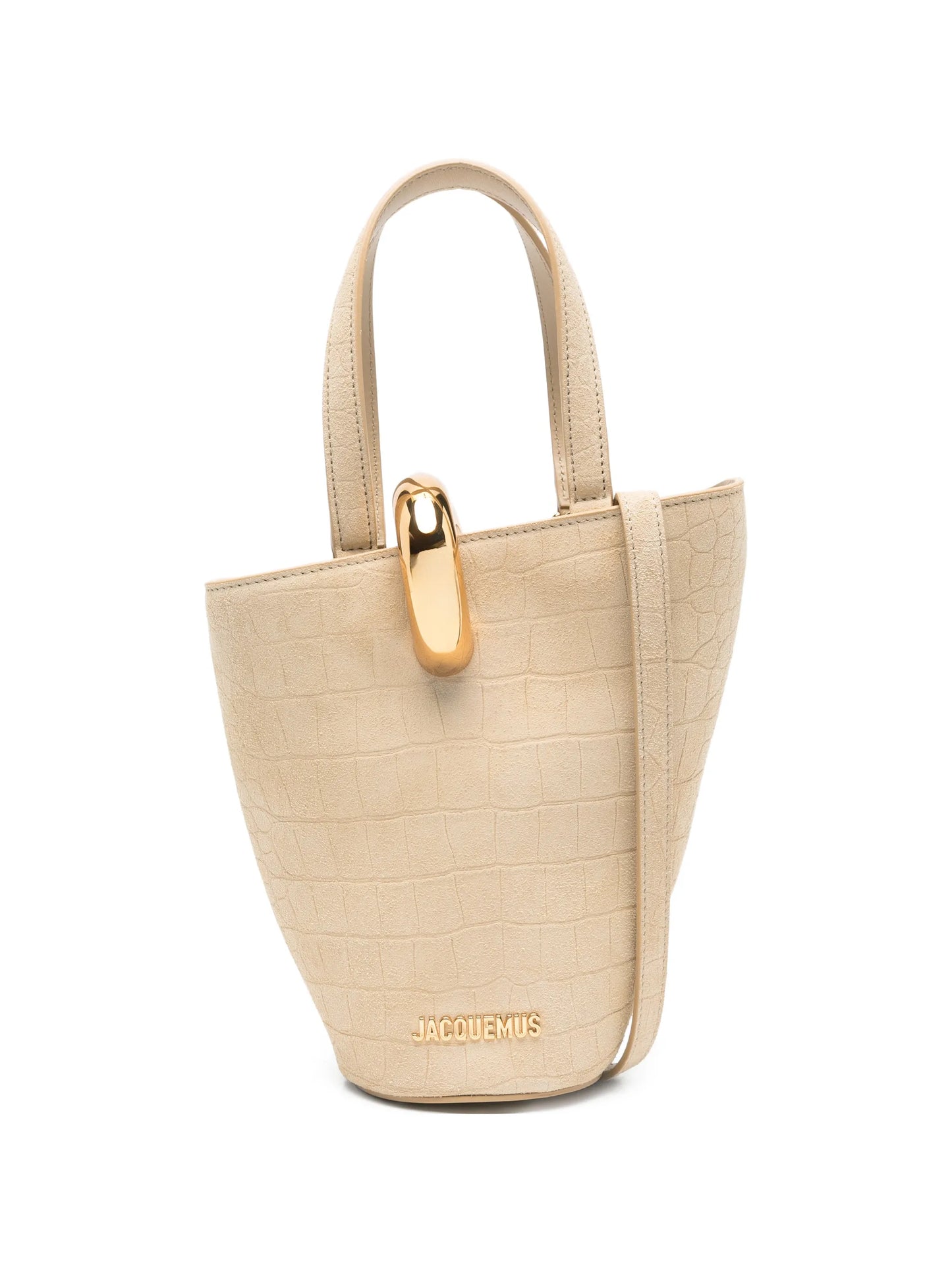 Le Petit Bambola crocodile-effect suede tote bag