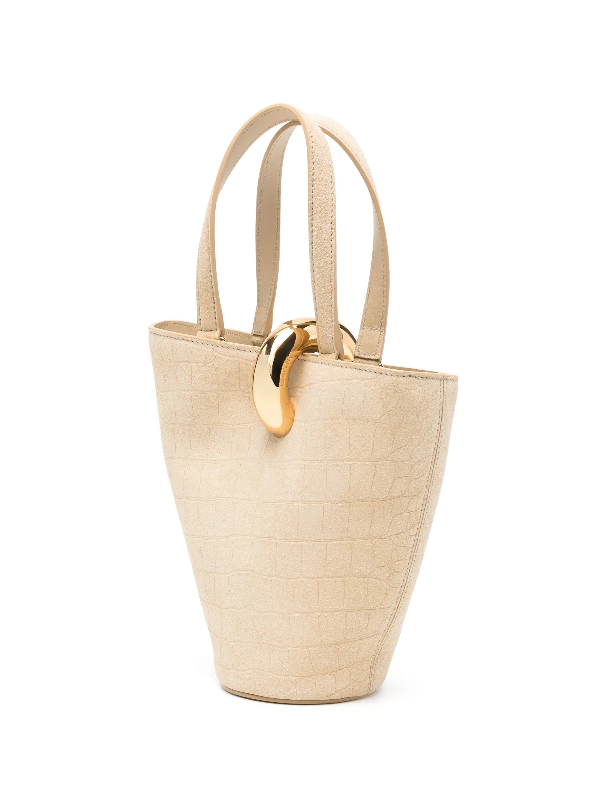 Le Petit Bambola crocodile-effect suede tote bag