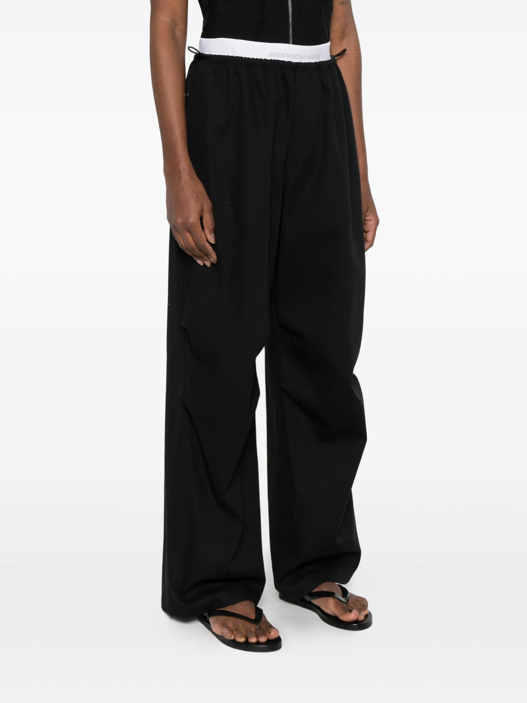 logo-elastic pants