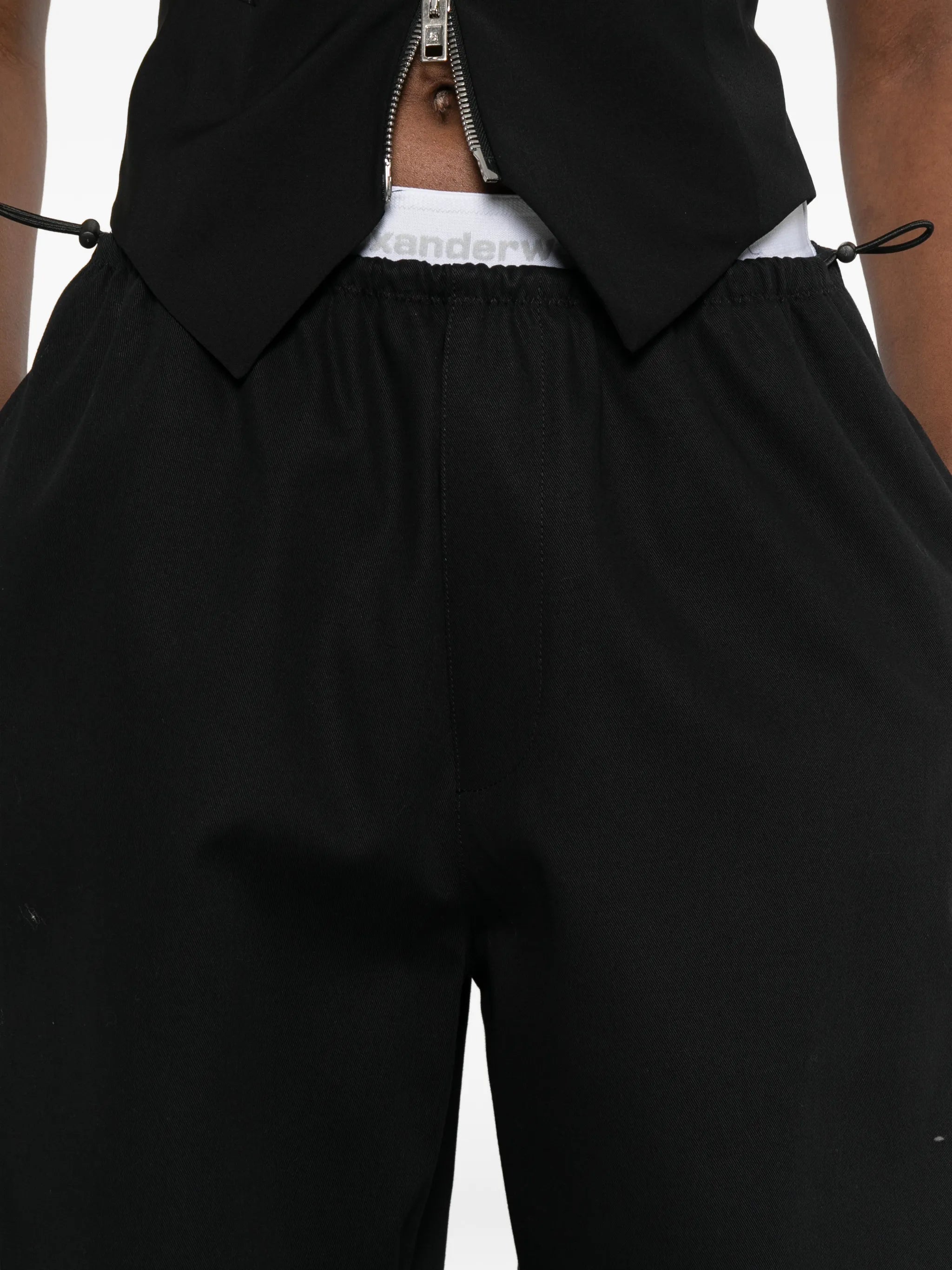logo-elastic pants