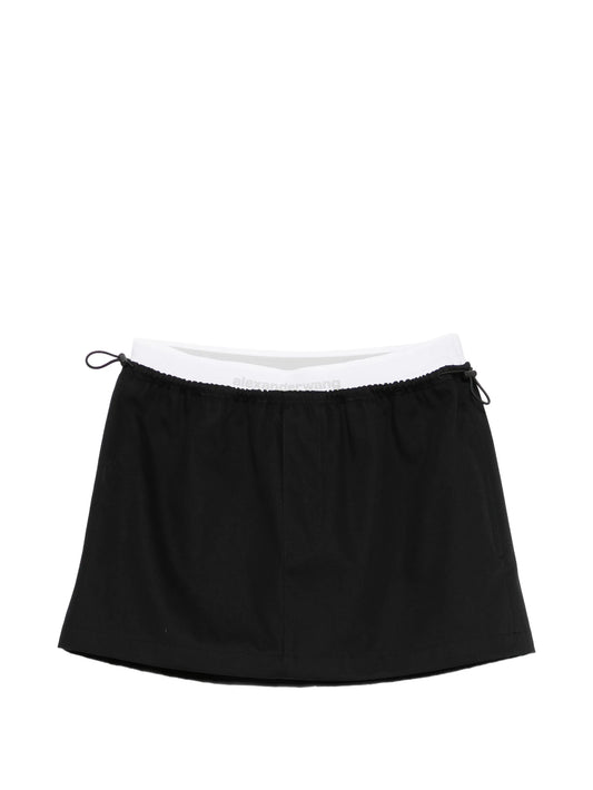 elastic-logo mini skirt