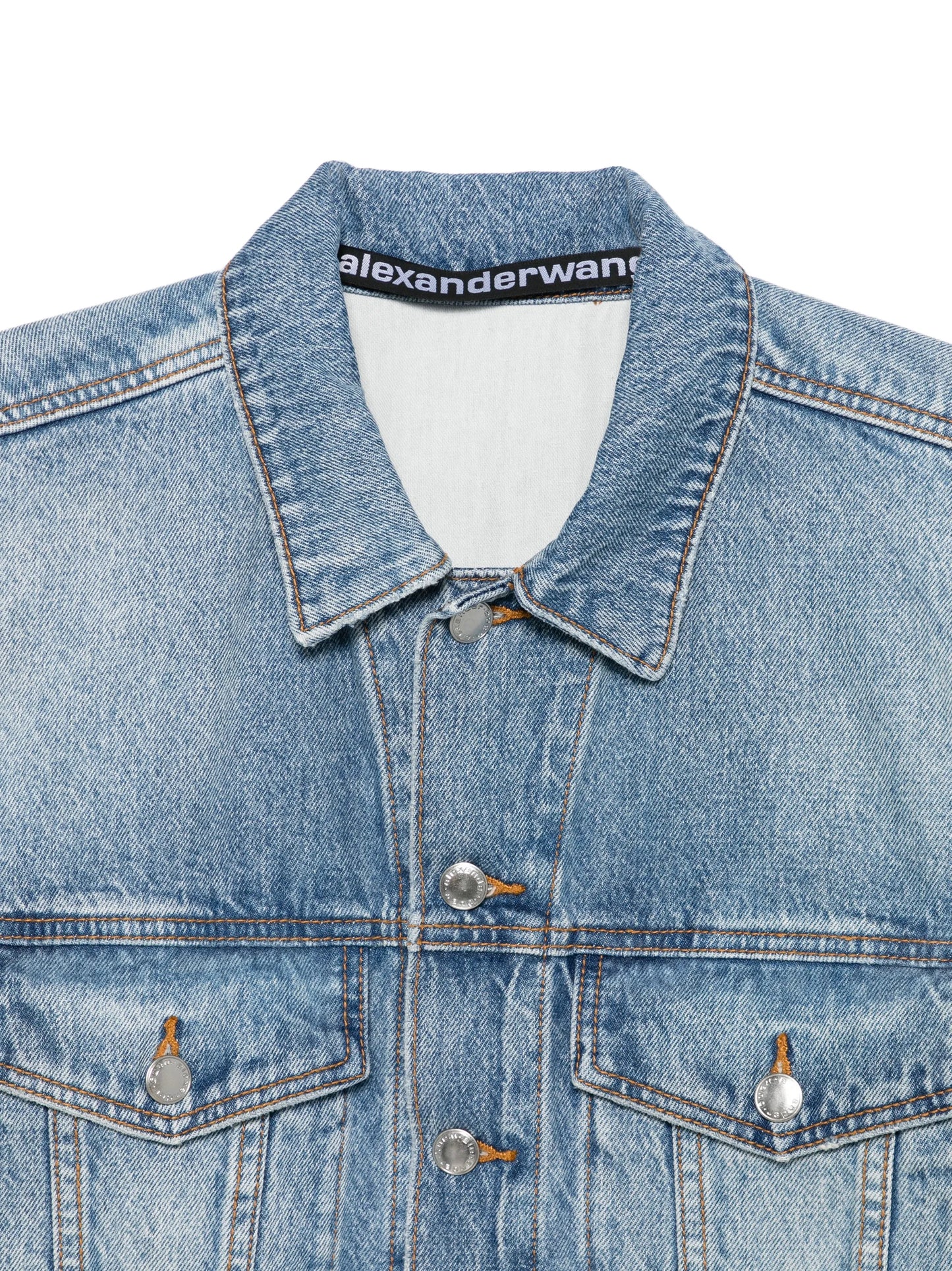 logo distressed jacket